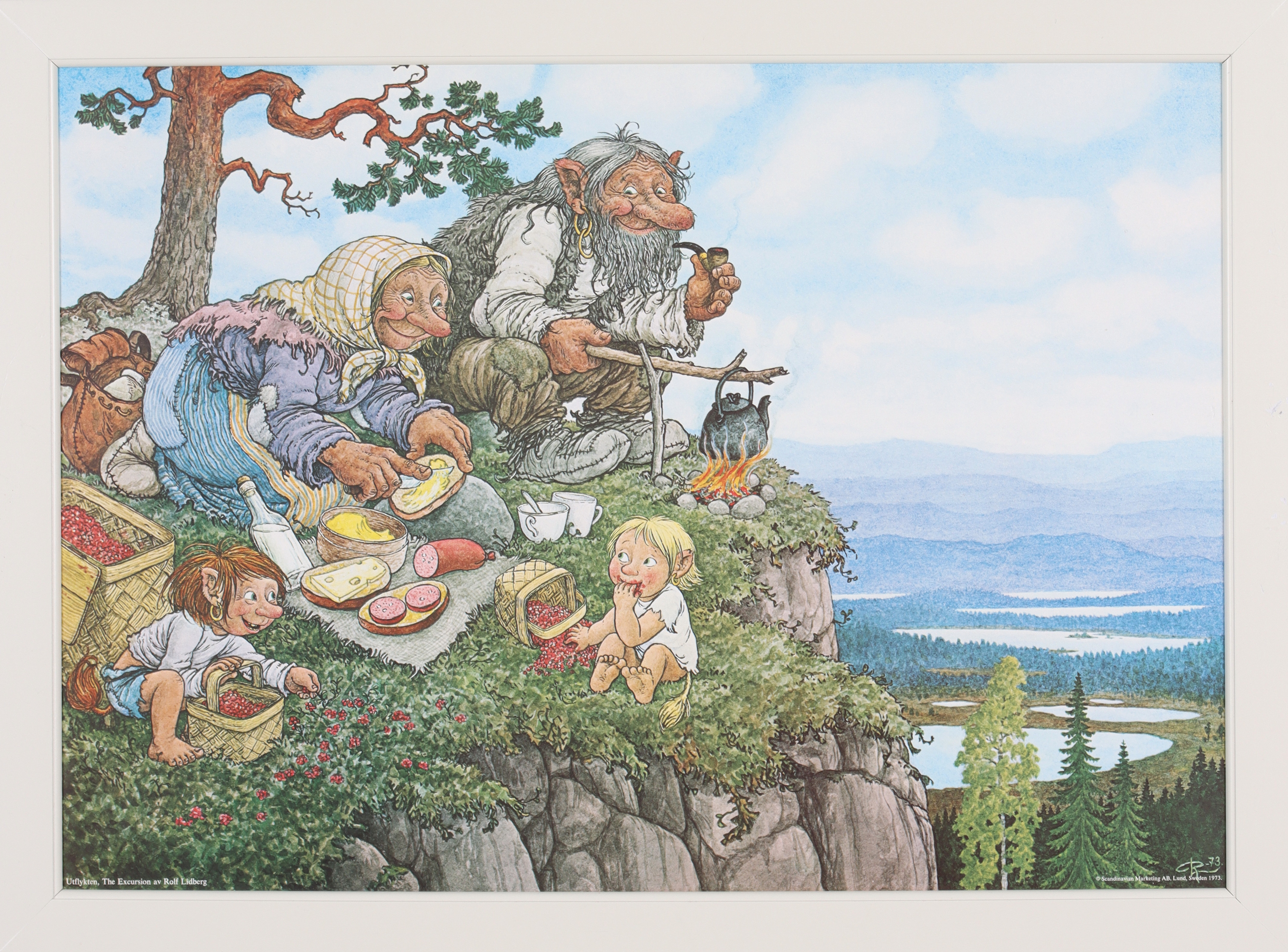 ROLF LIDBERG. Utflykten, tryck, signerad i tryck.