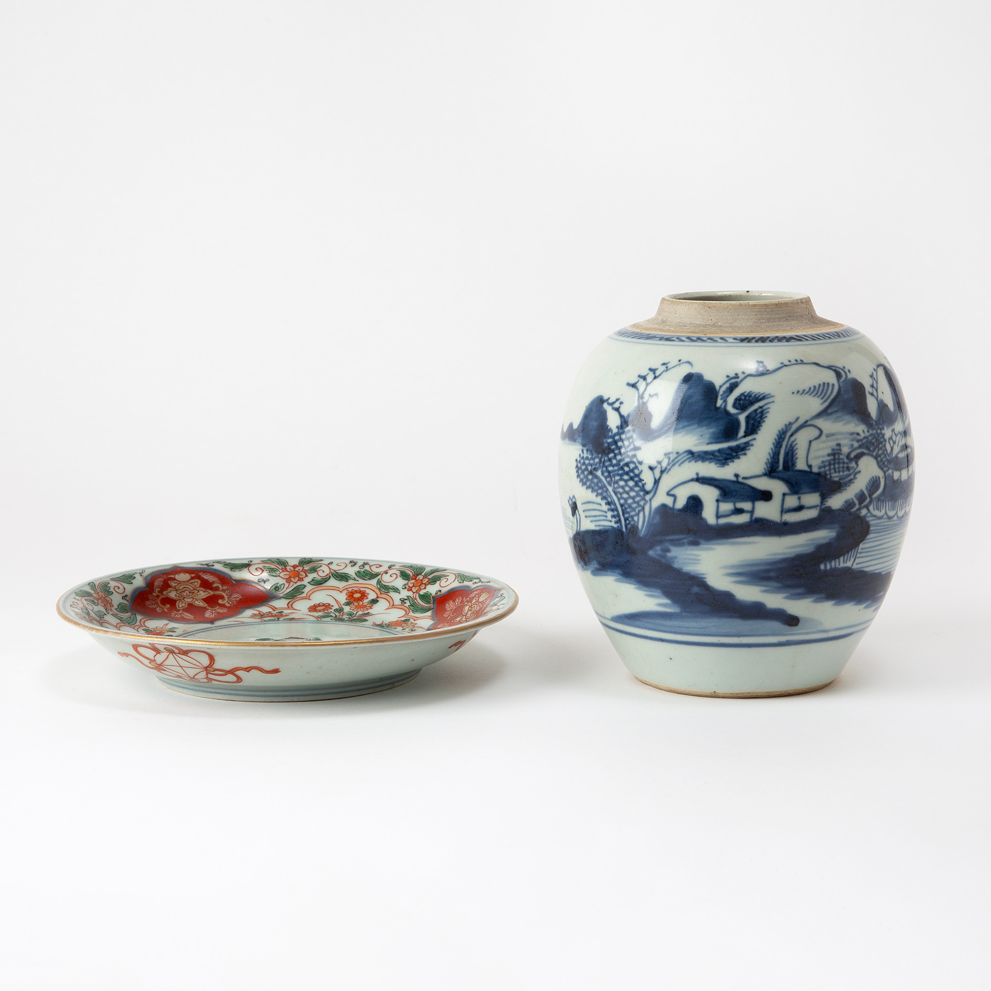 BOJAN och FAT, porslin, Kina, 1800-tal.