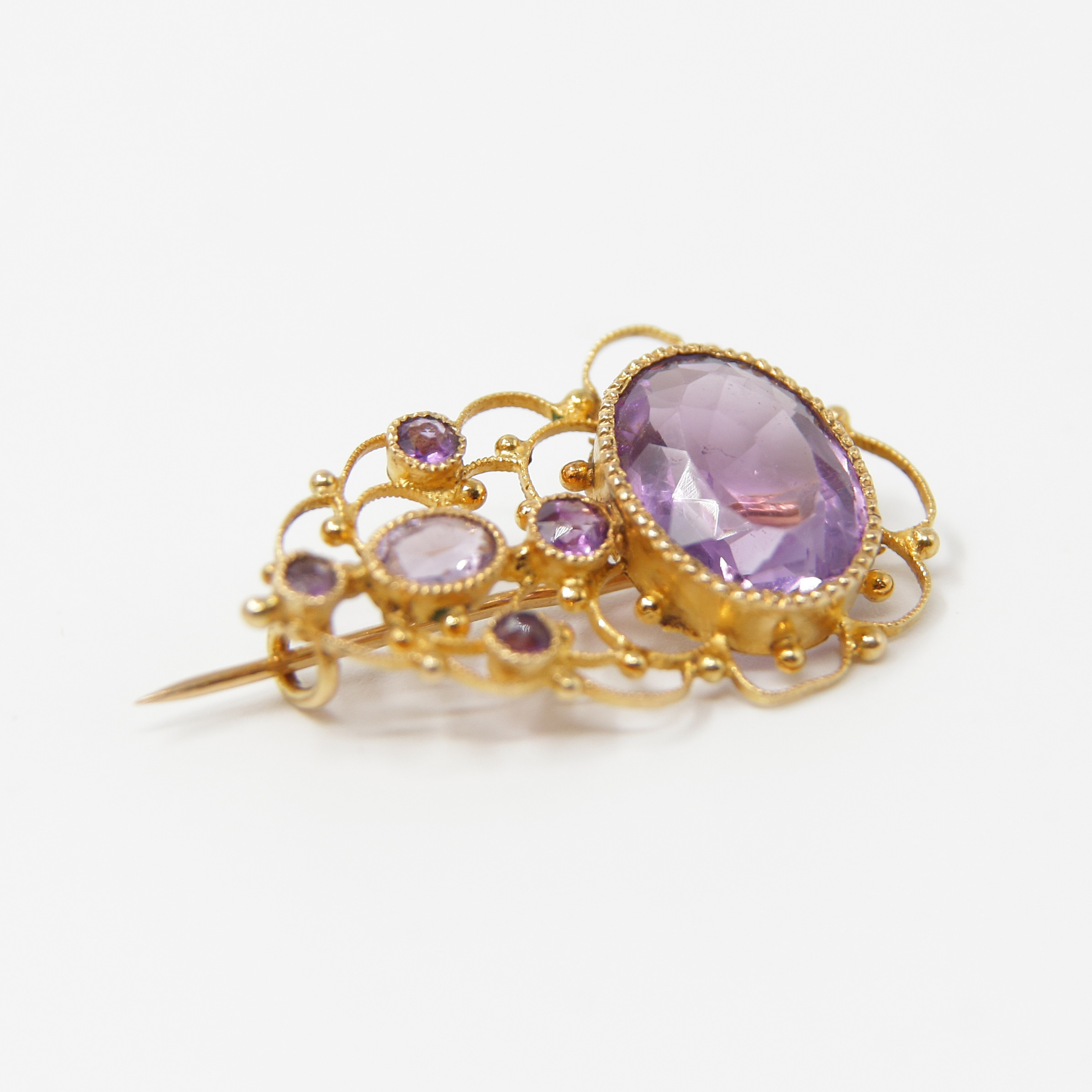 BROSCH, 18K GULD, 1800-TAL.
