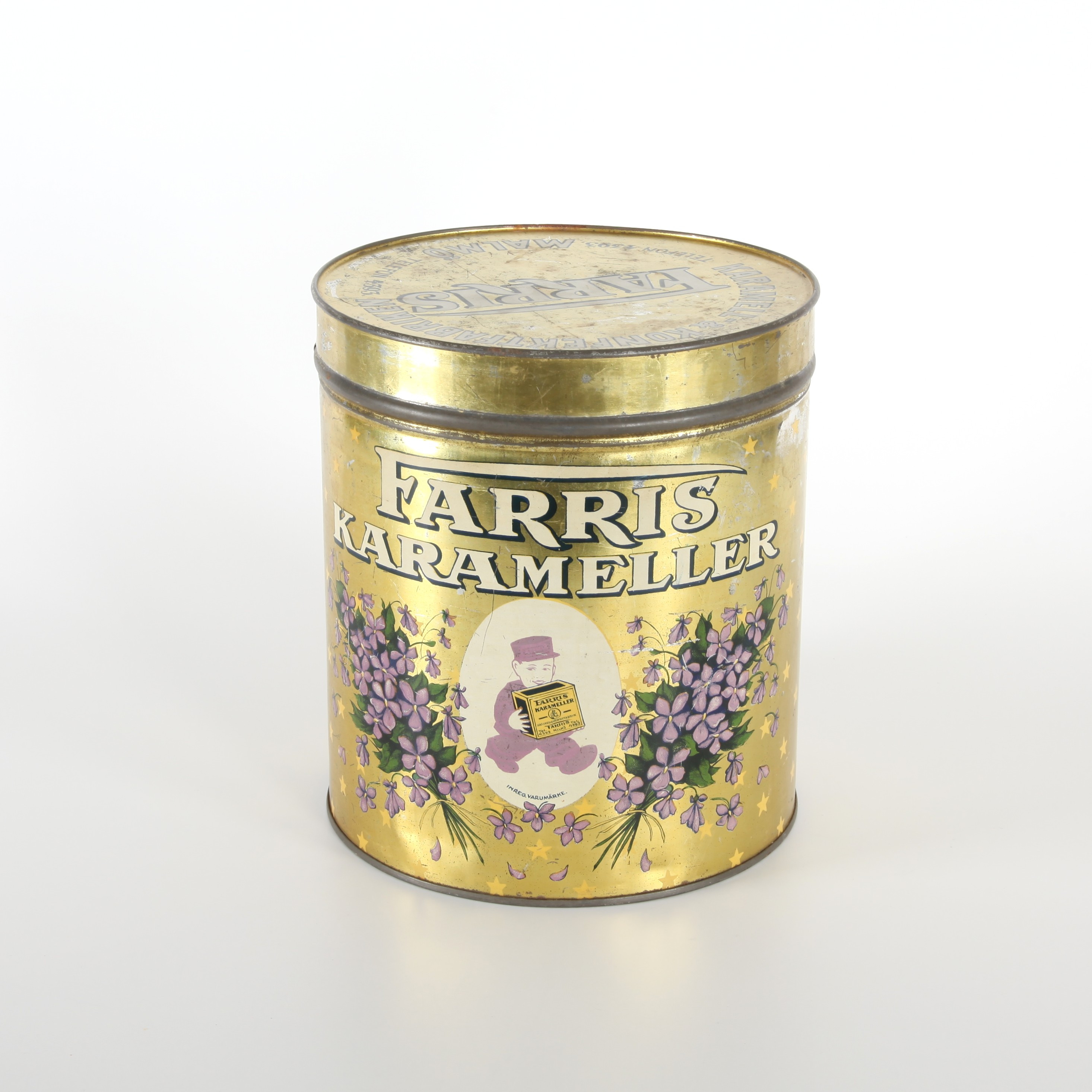 PLÅTBURK, Karamell- & Konfektyrfabriken Farris Malmö, 1900-talets första del.