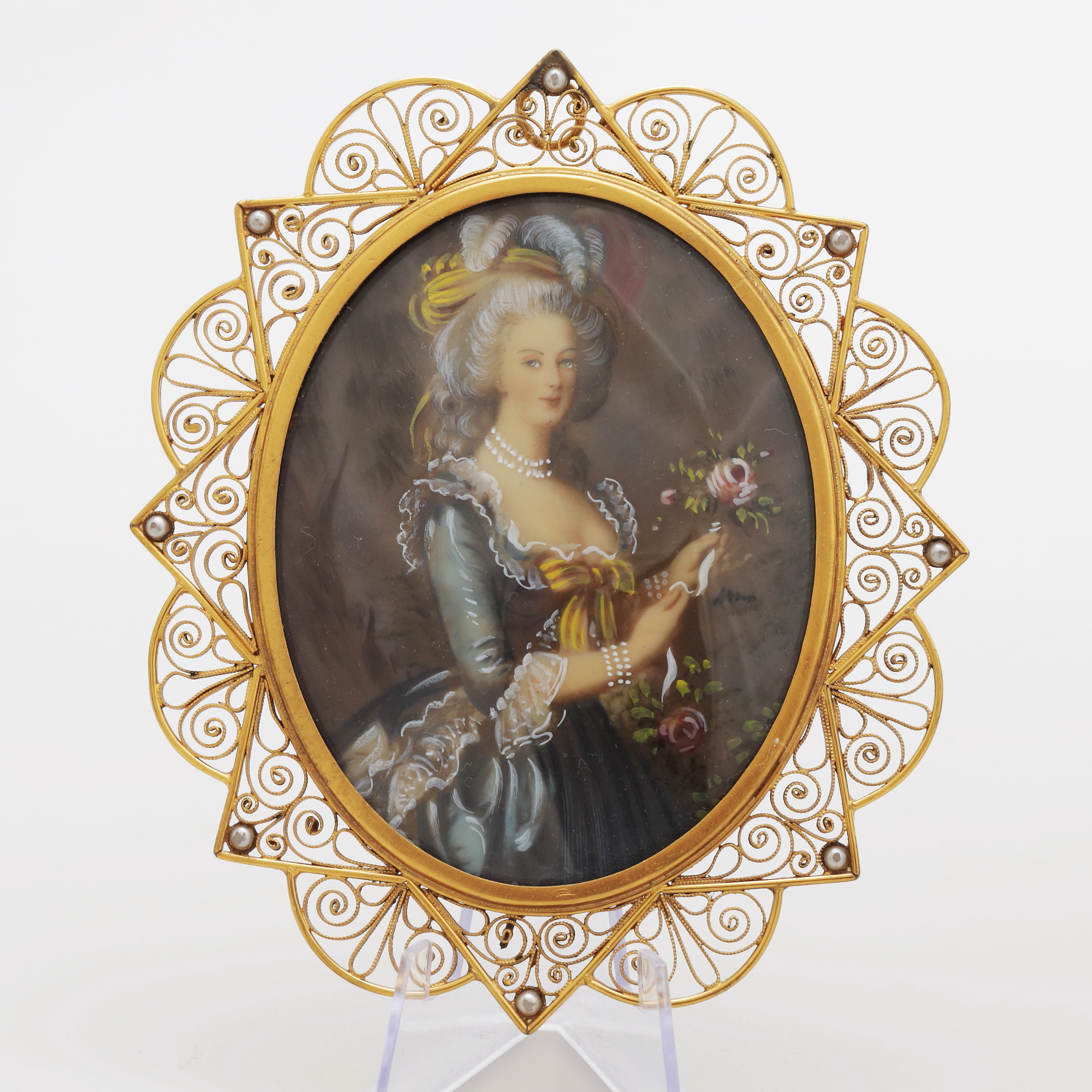 MINIATYRMÅLNING, 1800-tal, signerad.