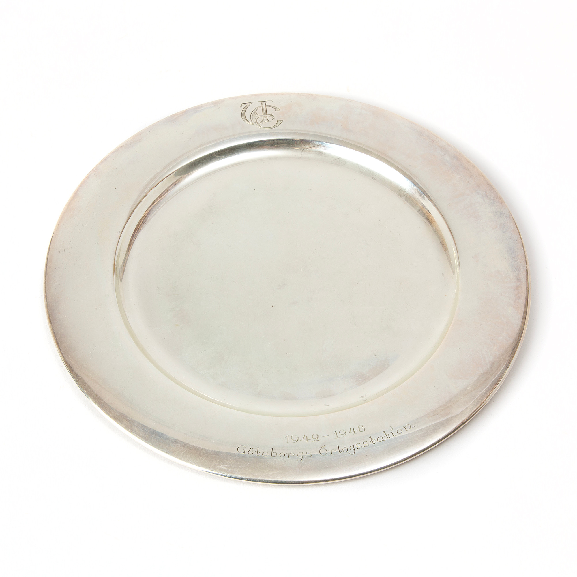 TALLRIK, silver, CG Hallberg, Stockholm, 1938.