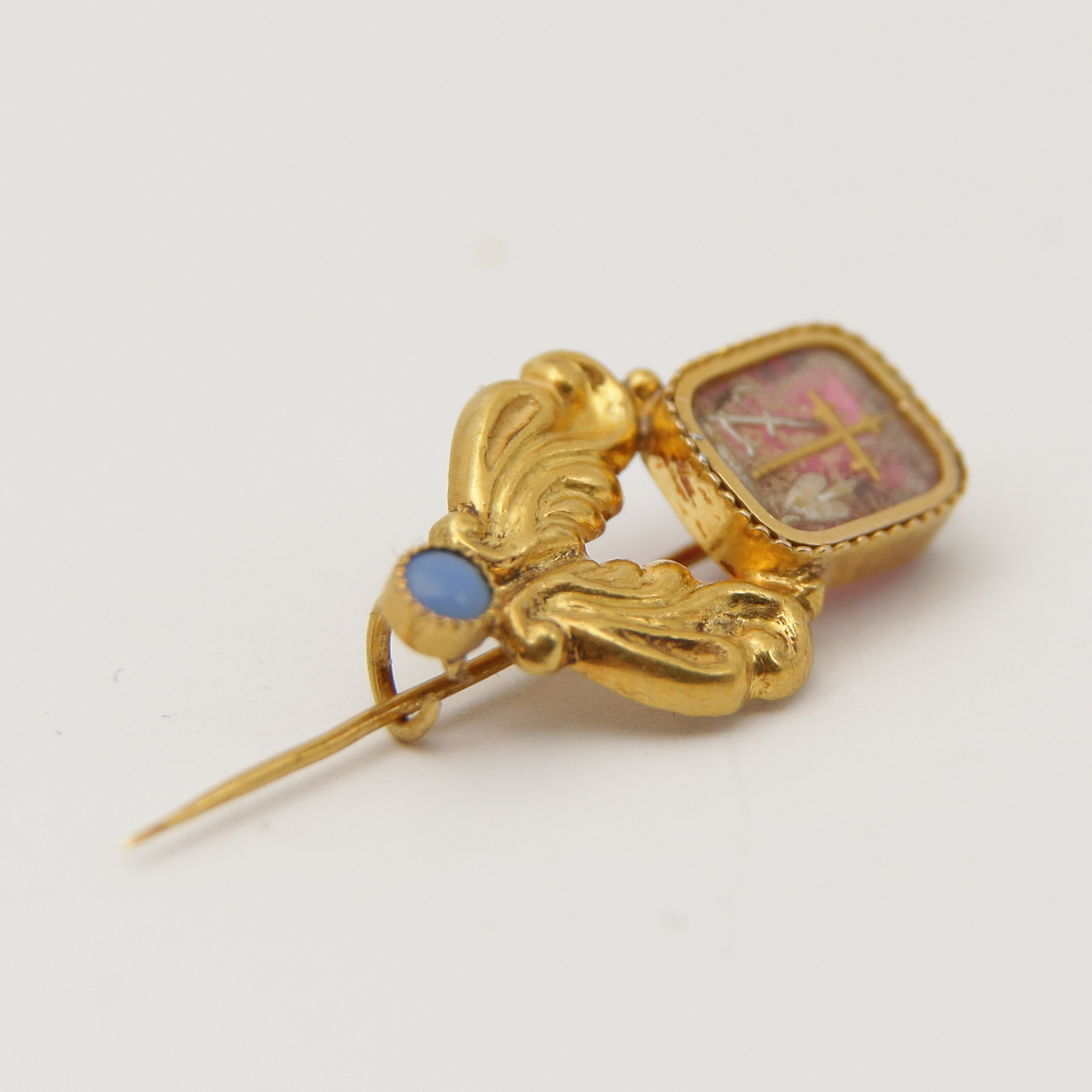 BROSCH, 18K GULD, 1800-TAL.
