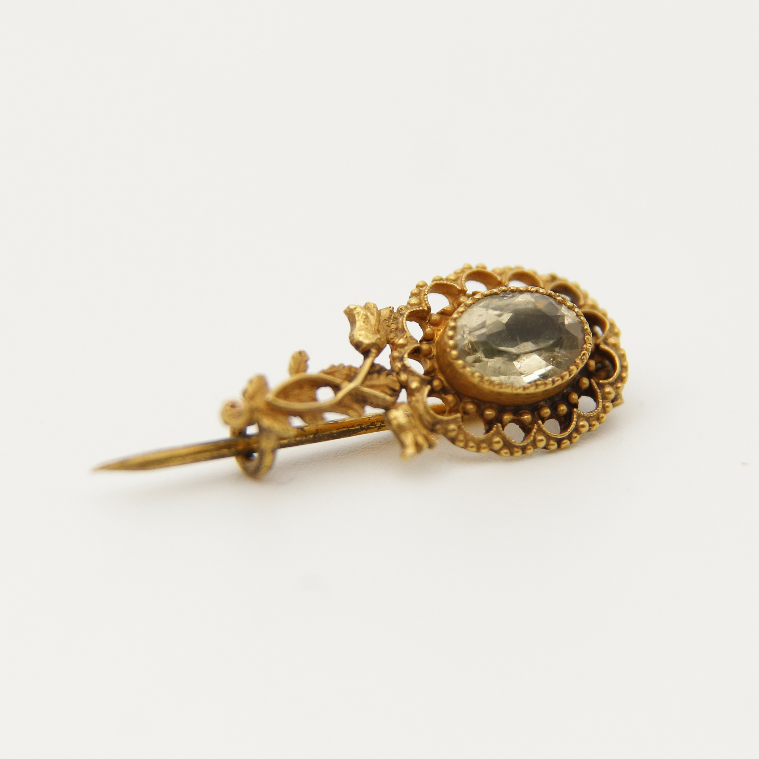 18K GULDBROSCH, 1800-TAL.