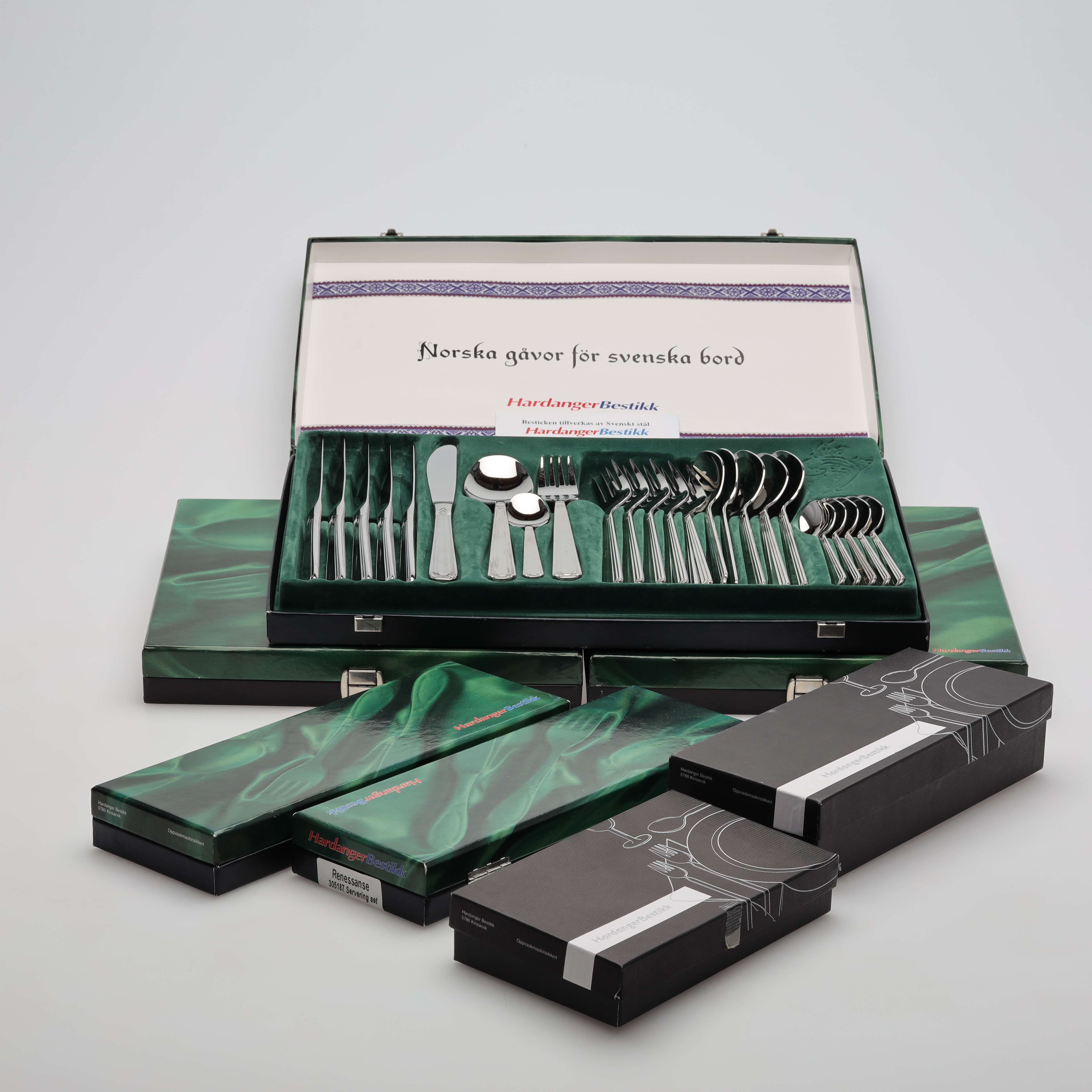 BESTICKSERVIS, 51 delar, rostfritt stål, "Renessanse", Hardanger.