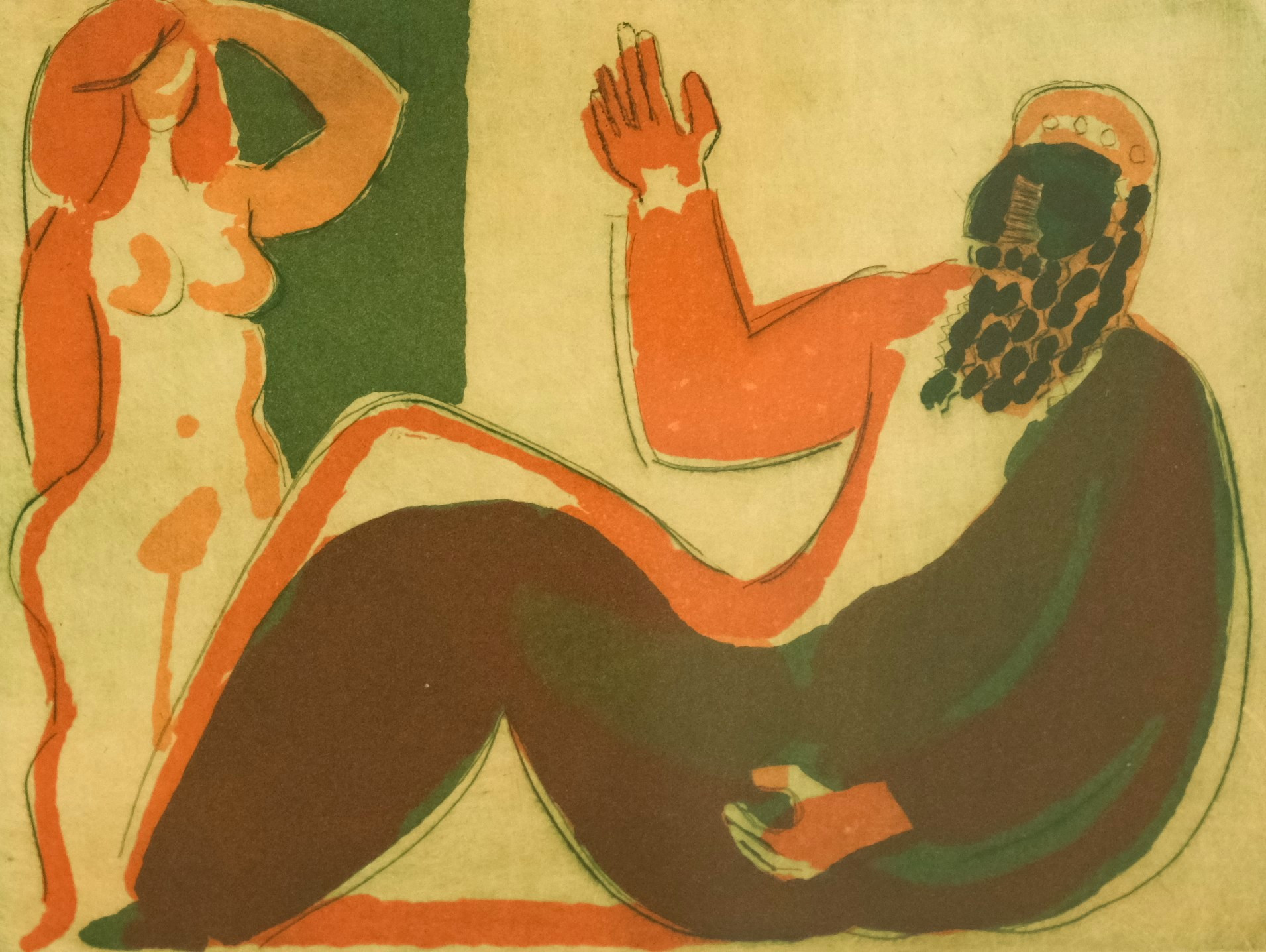 LENNART ROSENSOHN. BIBLISKT MOTIV, FÄRGETSNING.