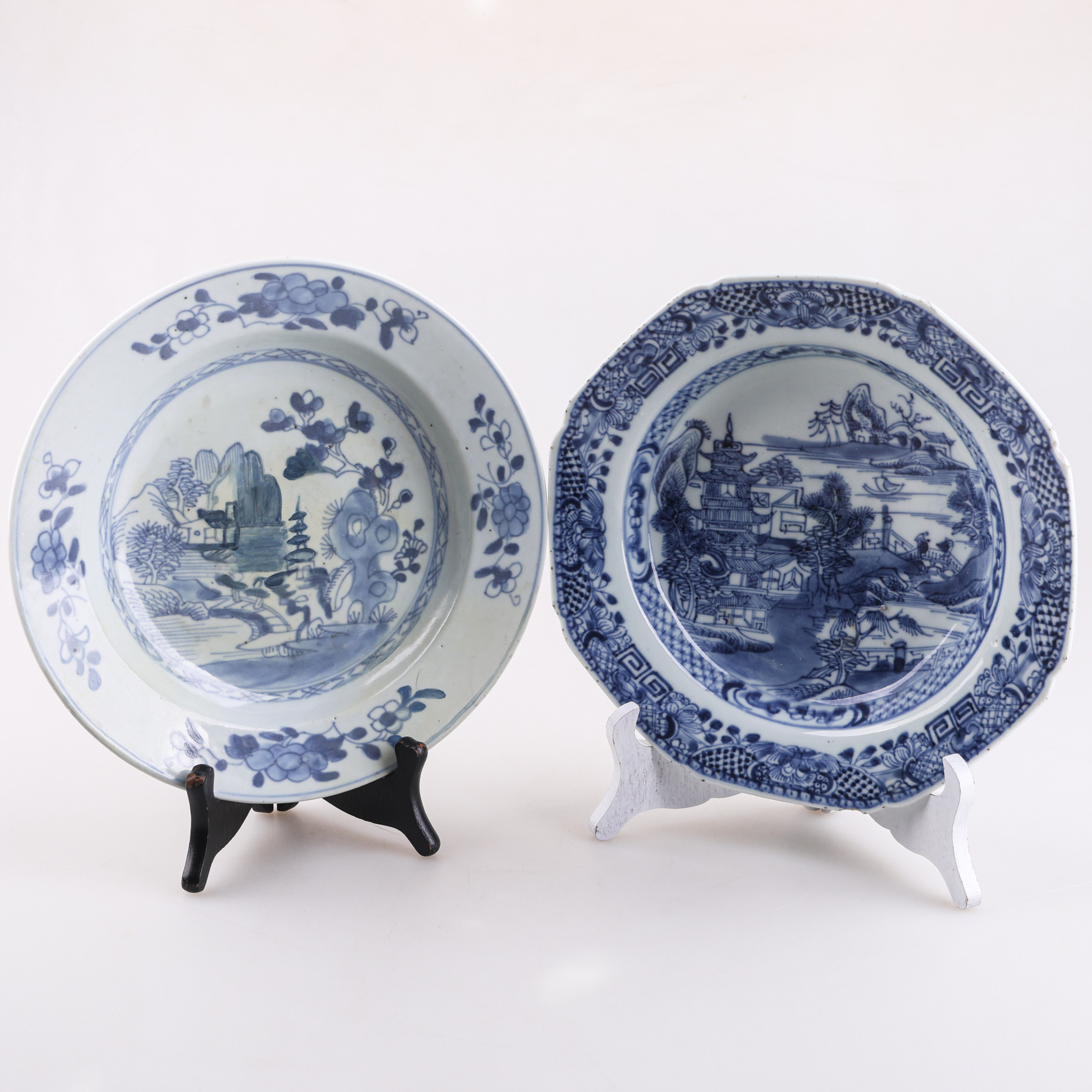TALLRIKAR, 2 st, Qianlong 1736-1795, Kina.
