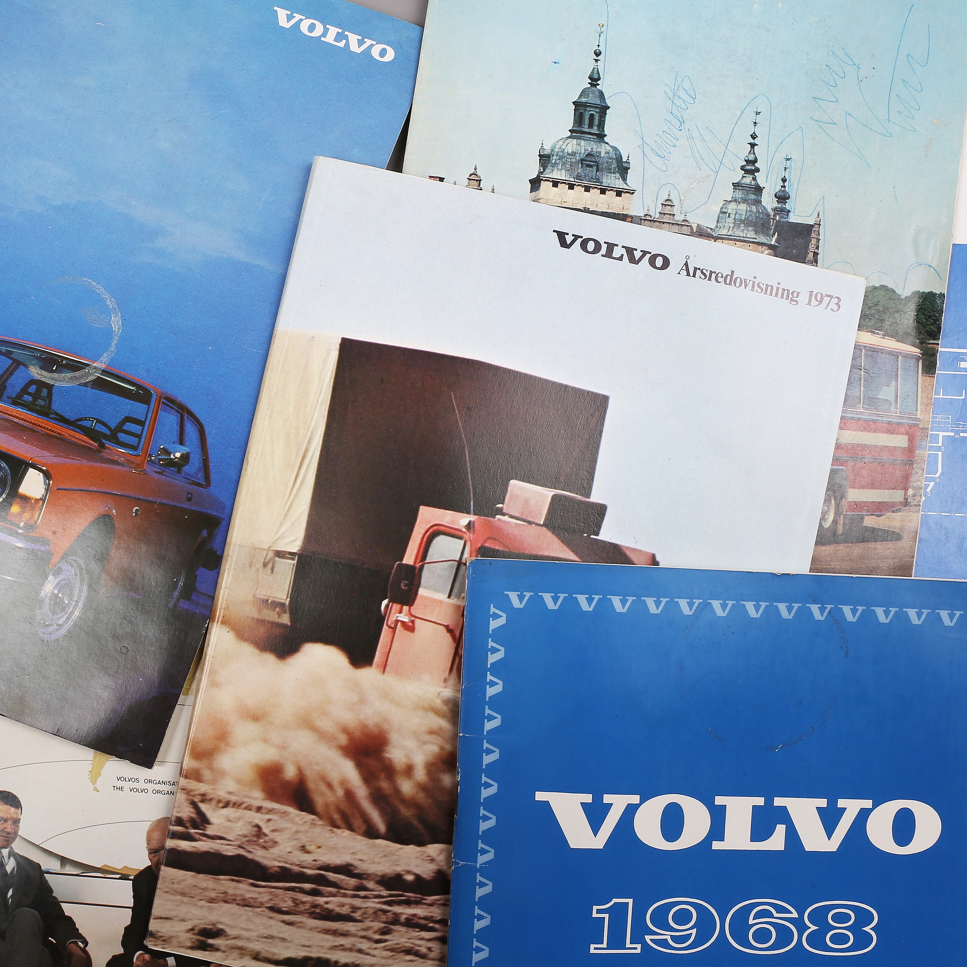 VOLVO, 7 st verksamhetsberättelser, 1968-1974.