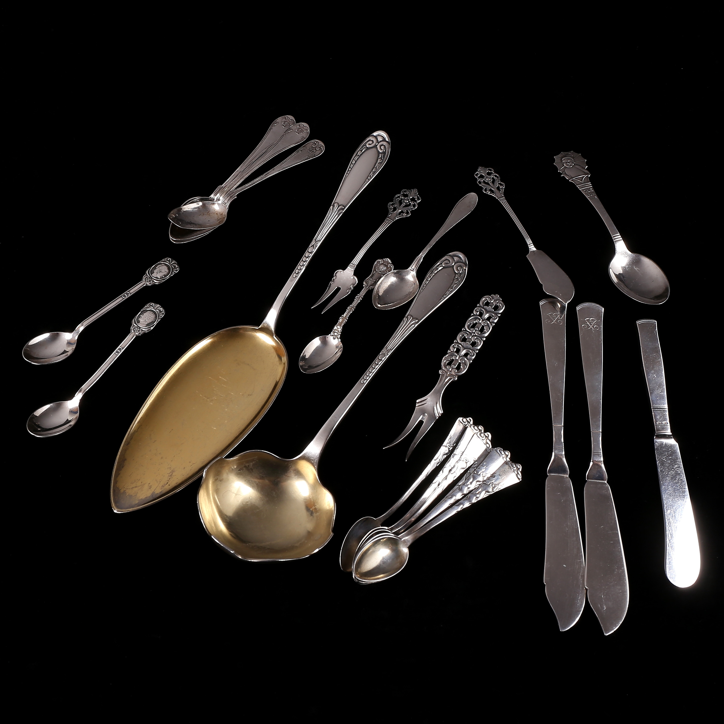 BESTICK, 22 st, silver, totalvikt 516 gram.