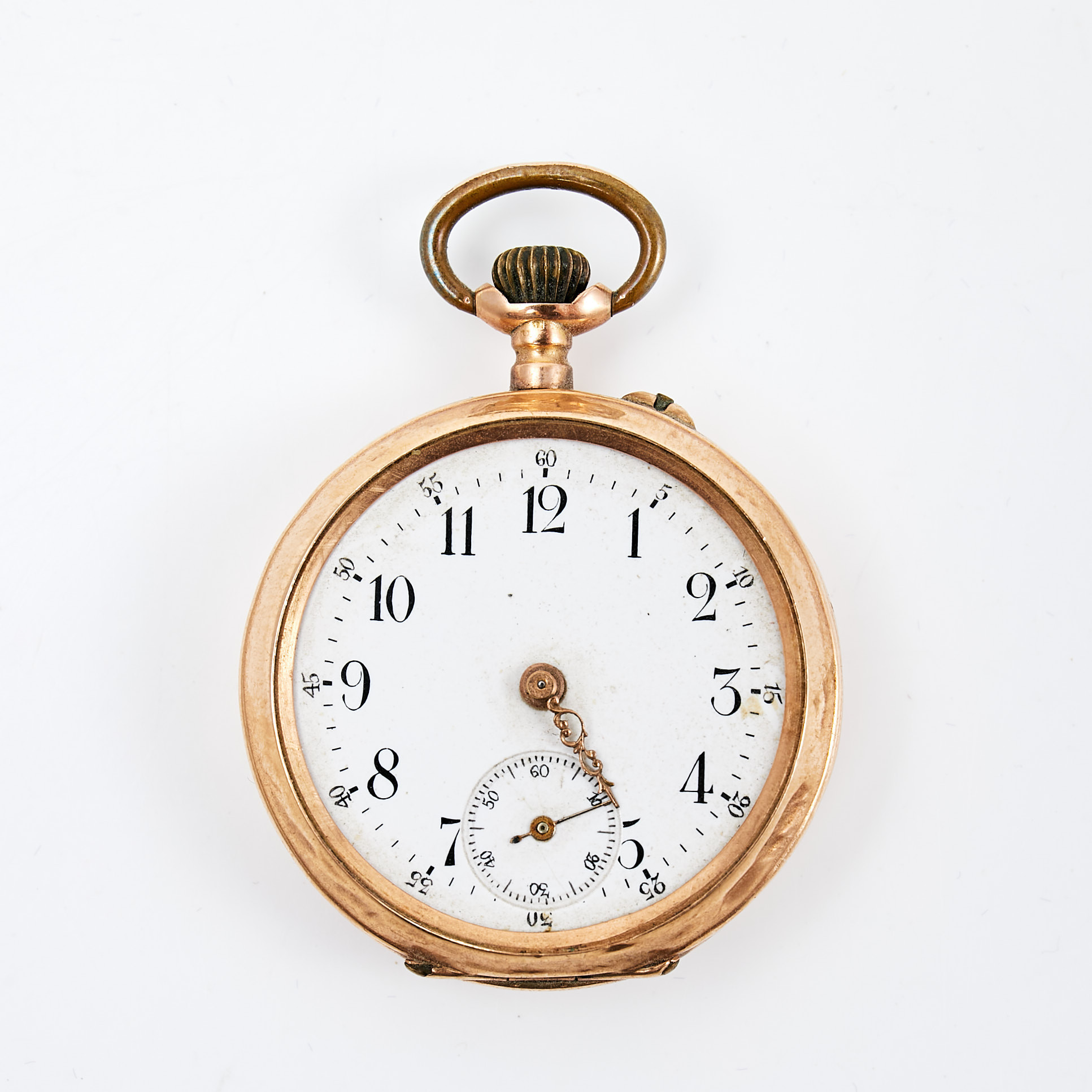 FICKUR, så kallat mormorsur, yttre boett i 14 k guld, innerlock metall, ca 33 mm, emaljerad urtavla, boett med graverad dekor, 1900-talets första hälft.