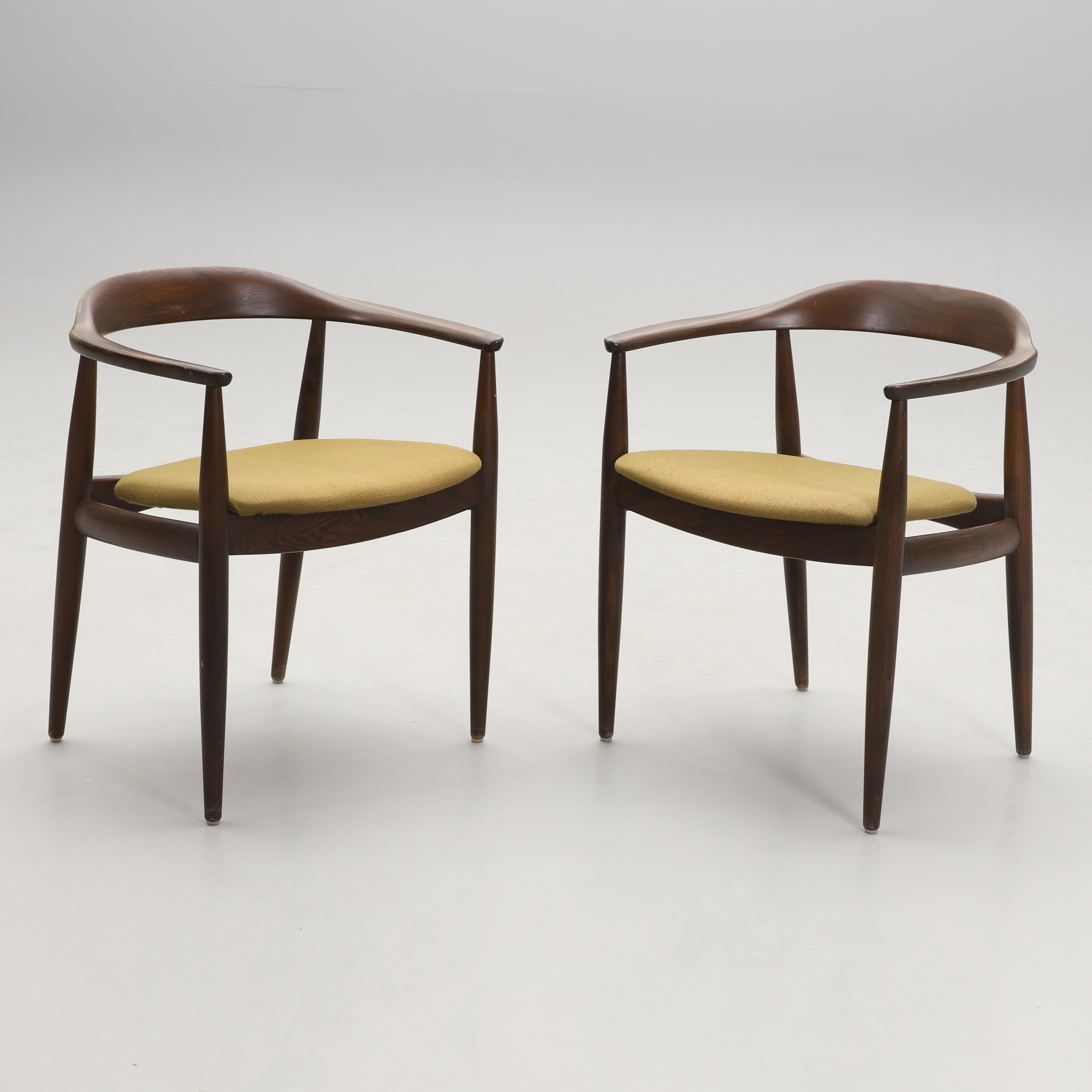 ARNE WAHL IVERSEN. Karmstolar, ett par, Eilersen, Danmark, 1950/60-tal.