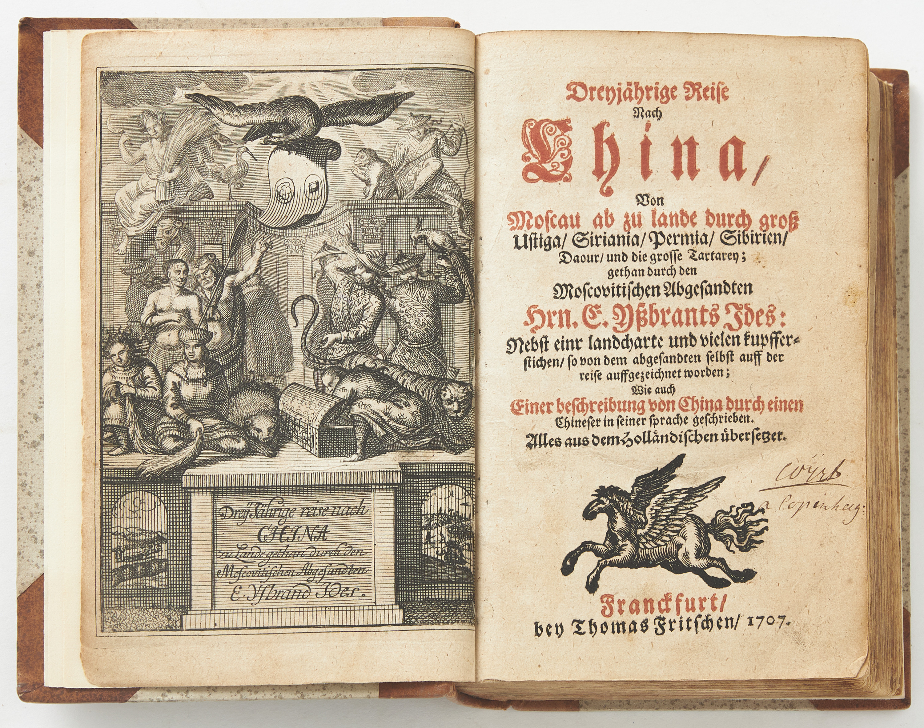 NILS ROSÉN VON ROSENSTEINS COPY OF IDE'S Dreyjährige Reise nach China 1707.