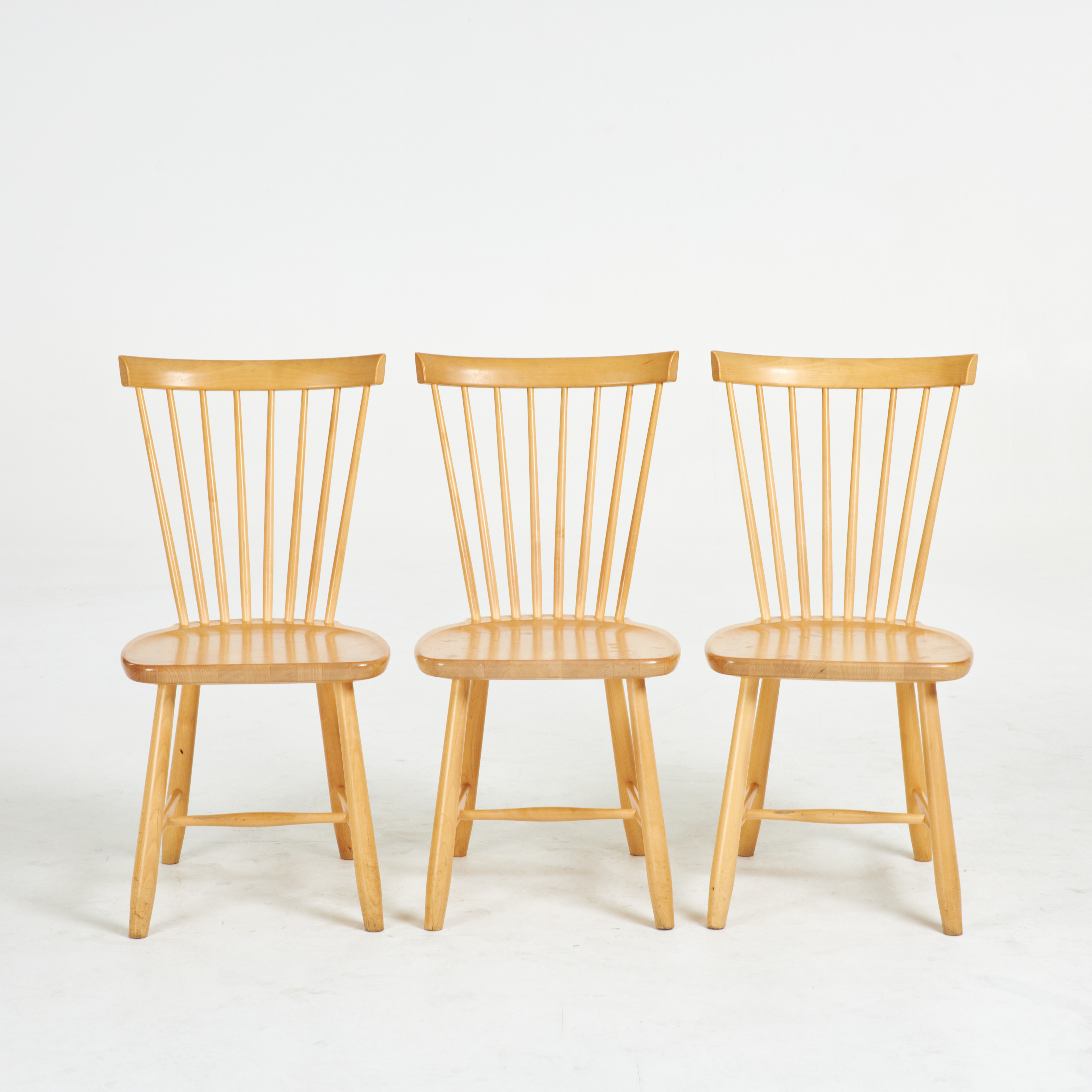 CARL MALMSTEN. Stolar, 3 st, björk, "Lilla Åland", Stolab, 2010.