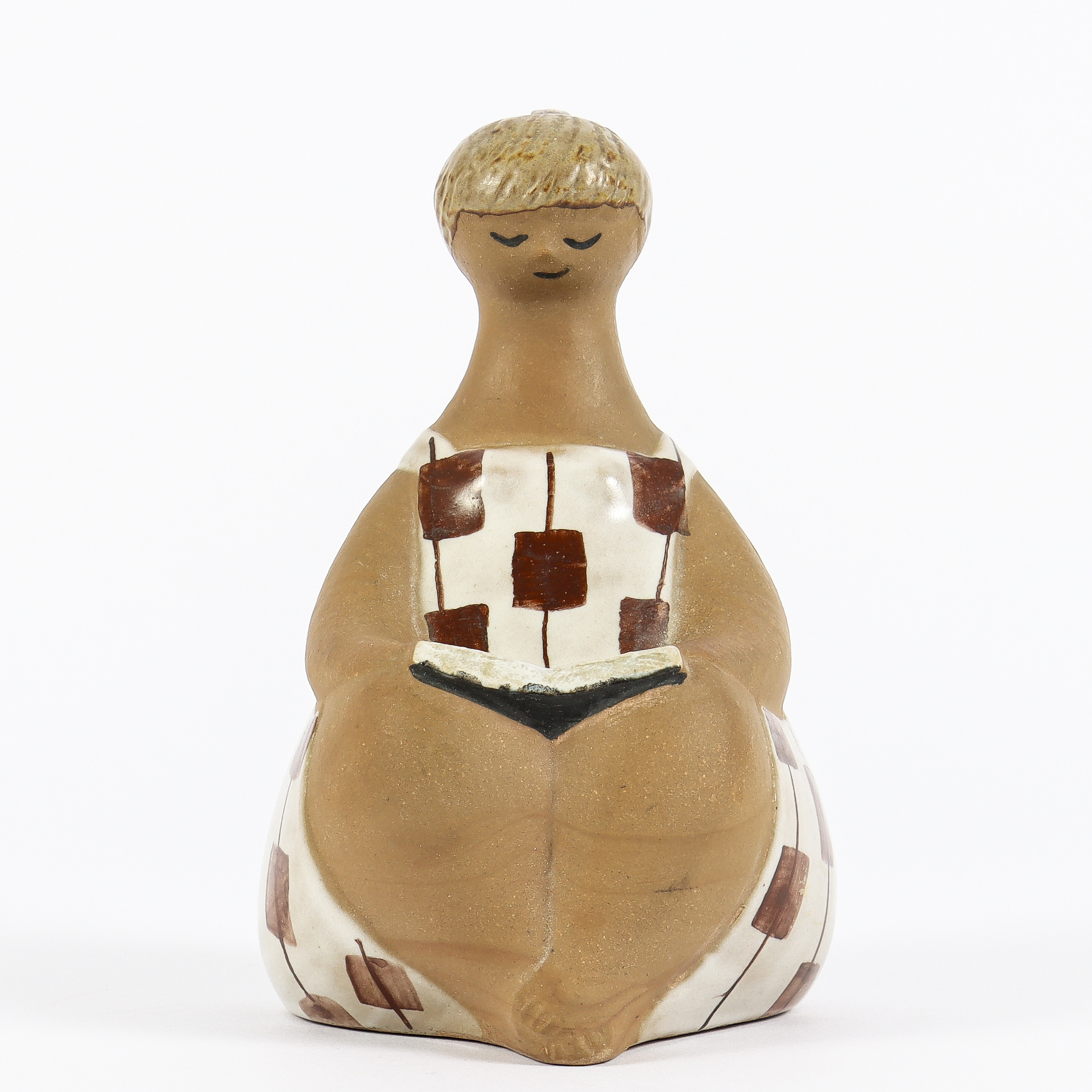 LISA LARSON. Figurin, "Charlotta" ur serien ABC flickorna, stengods, Gustavsberg.