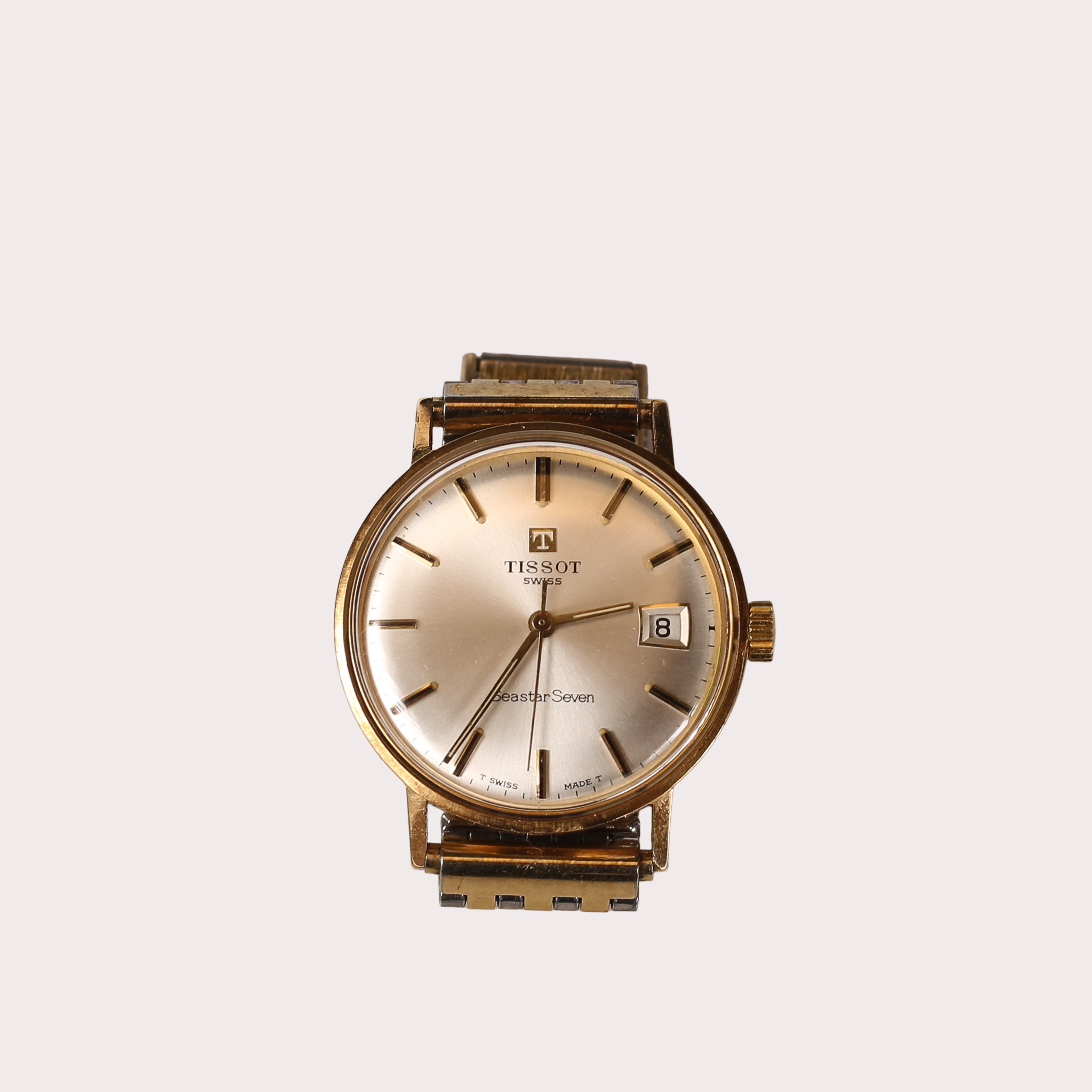 ARMBANDSUR, Tissot Seastar Seven 14k guld med doublelänk.