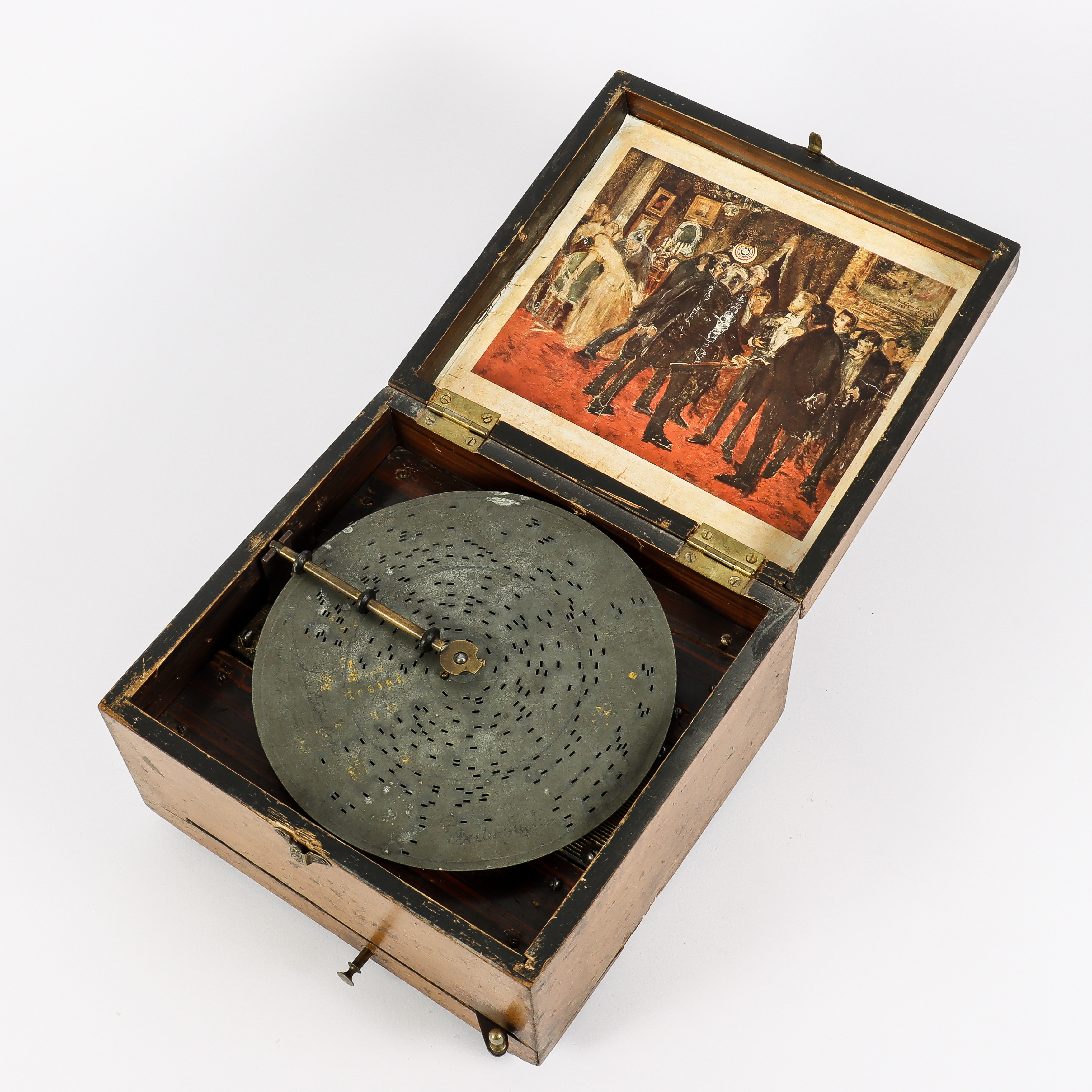 SPELDOSA med 10 skivor, 1800-tal.