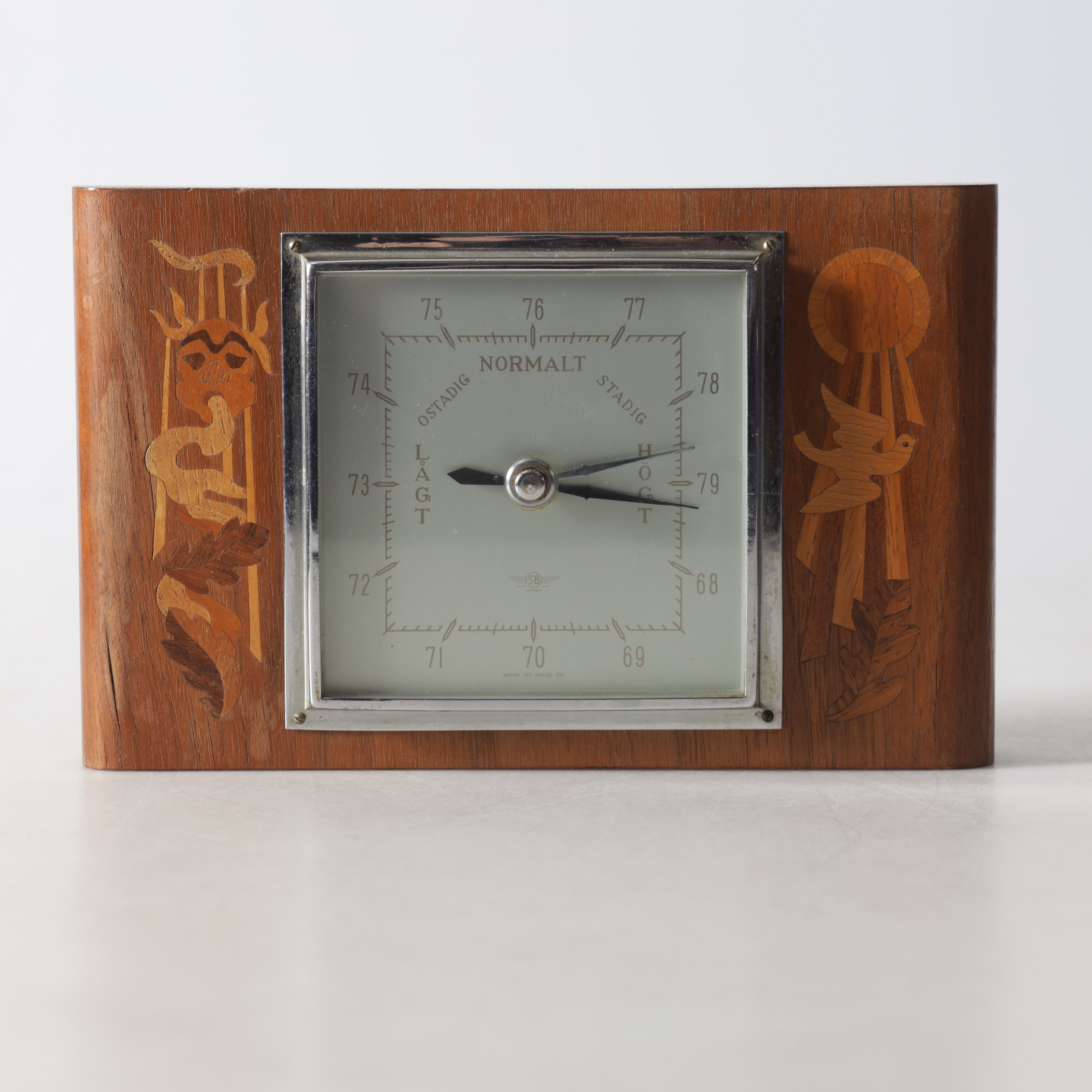 BAROMETER, intarsia, Art Deco, Genia, Frankrike.