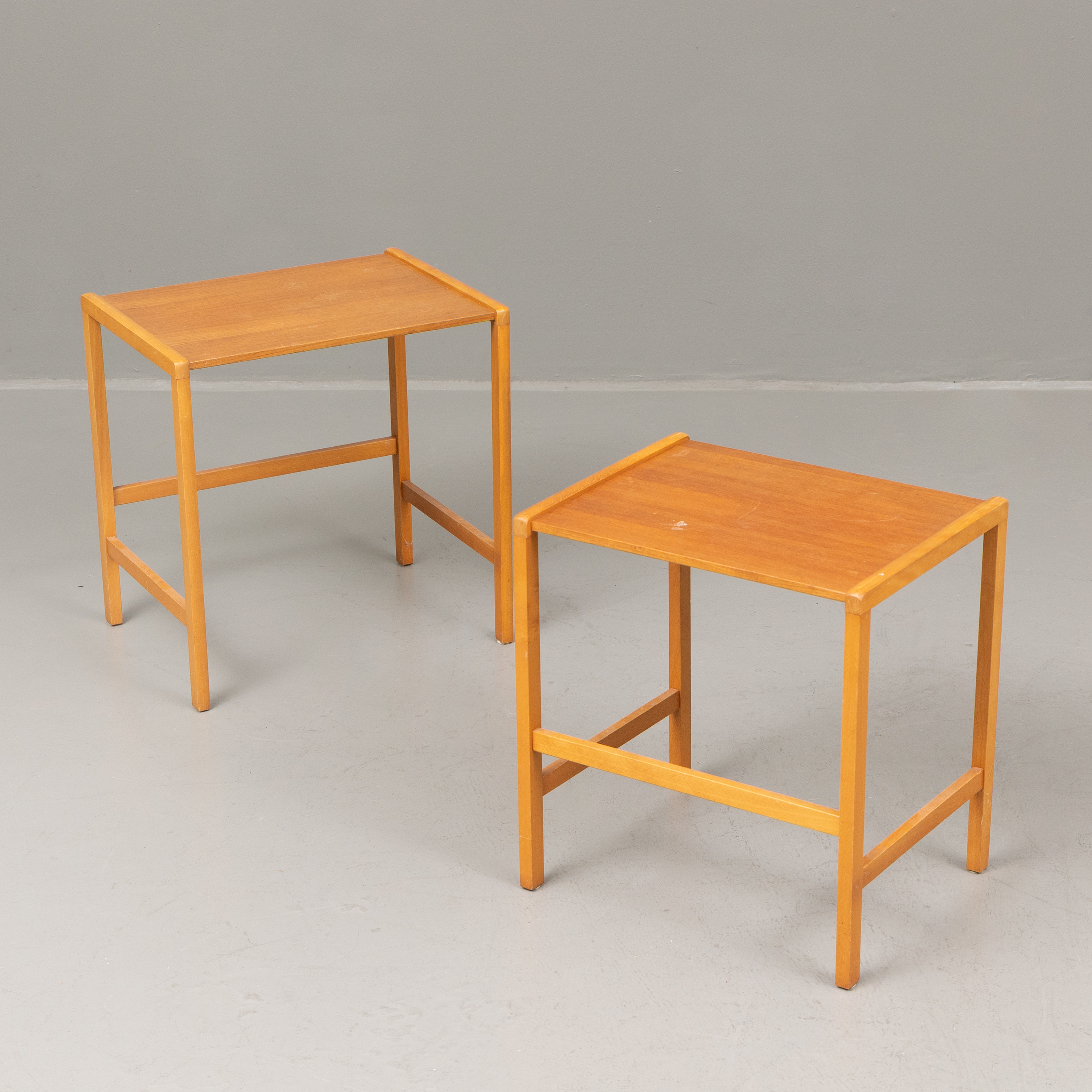 SATSBORD, 2 st, teak/bok, 1950/60tal.