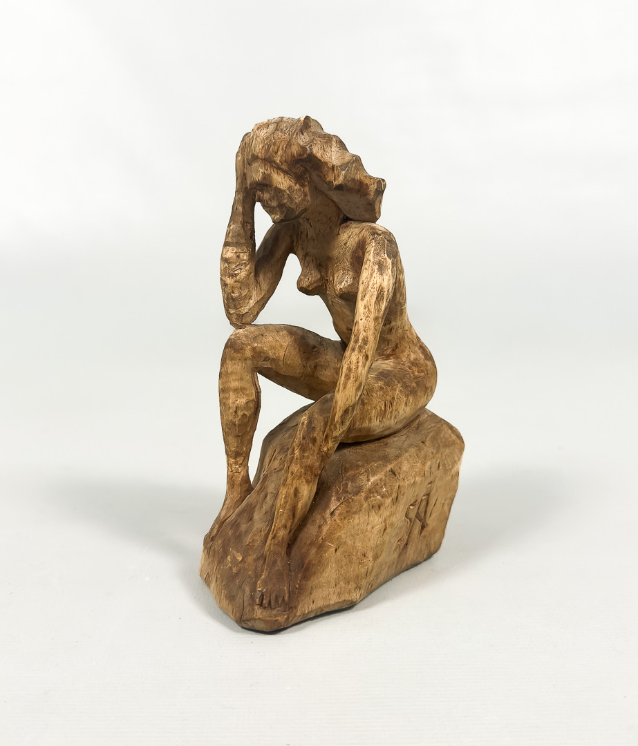 SIGVARD ÅGREN. SKULPTUR, snidat trä, monogramsignerad.