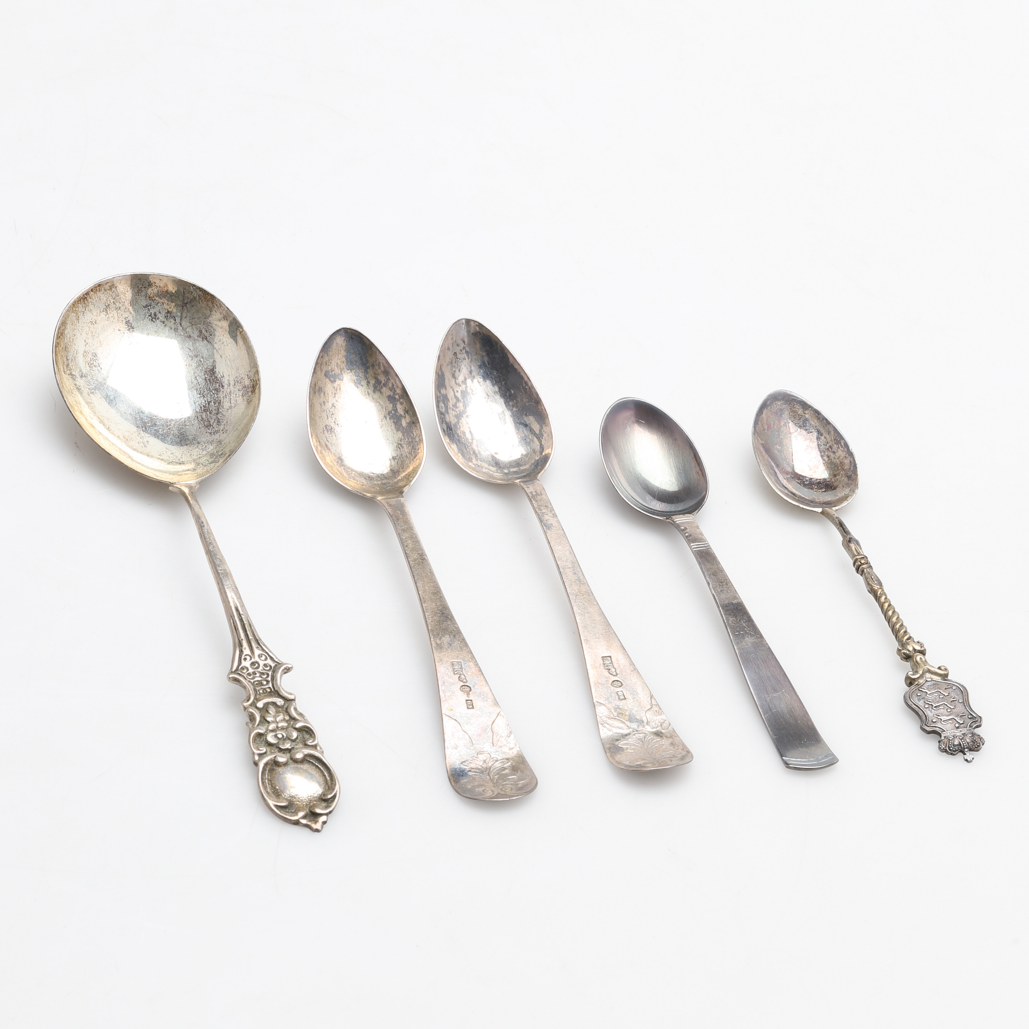PARTI SILVER, 5 delar. Vikt ca 78 g.