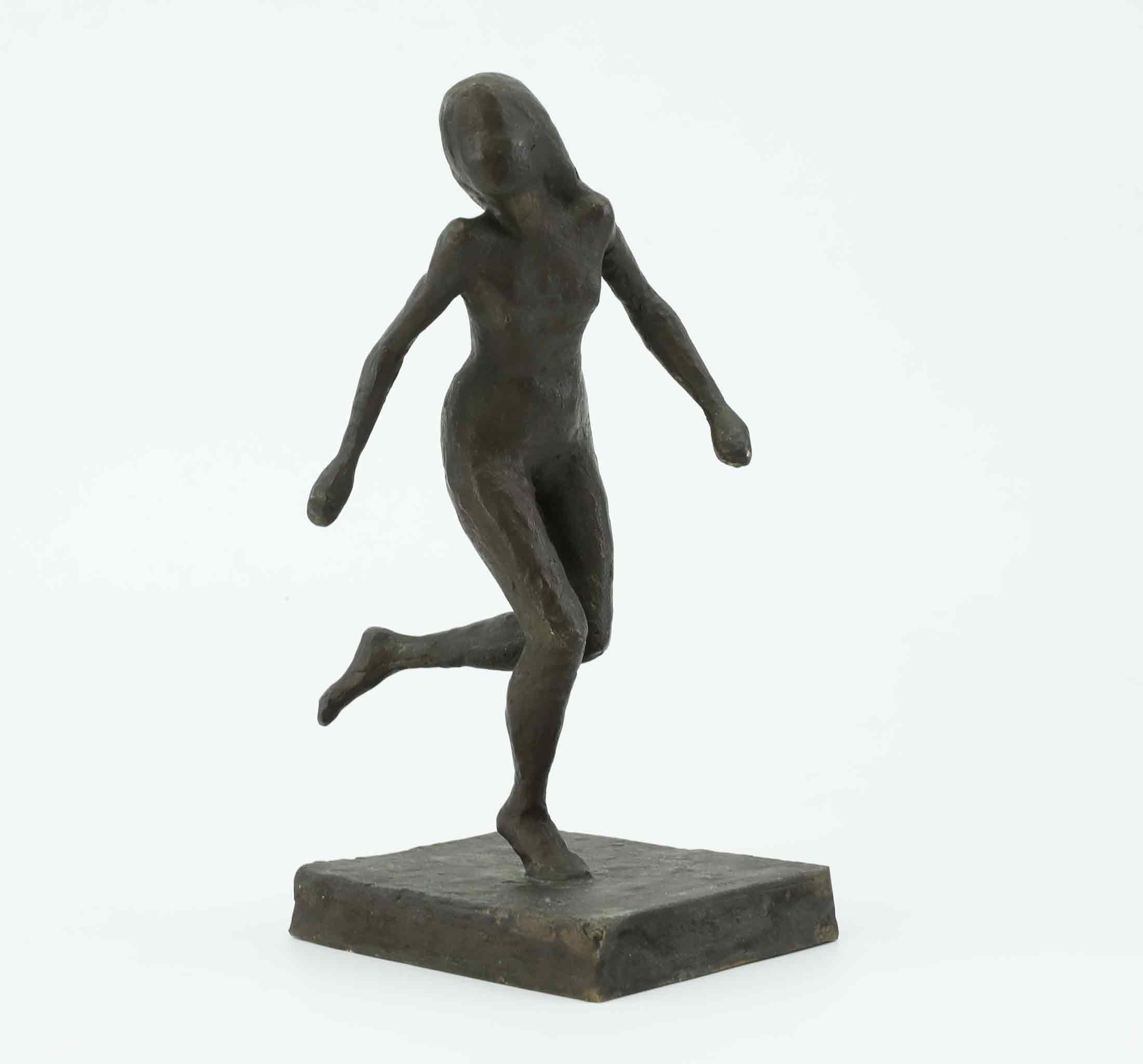 EVA BERGGREN. Skulptur, brons, "Rörelse", signerad.