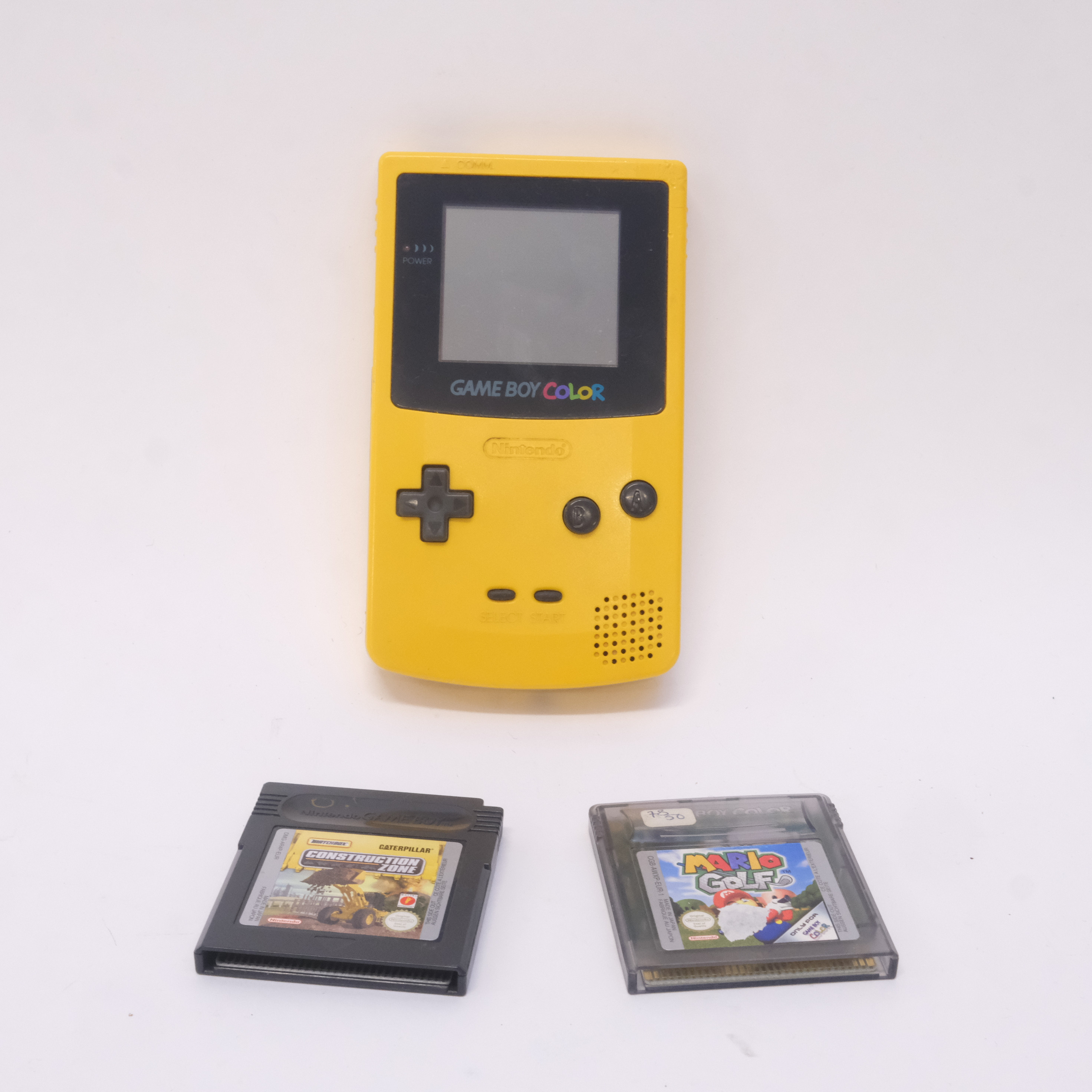 GAME BOY COLOR, NINTENDO, MED TVÅ SPEL, "MARIO GOLF" SAMT "MATCHBOX CATERPILLAR CONSTRUCTION ZONE".