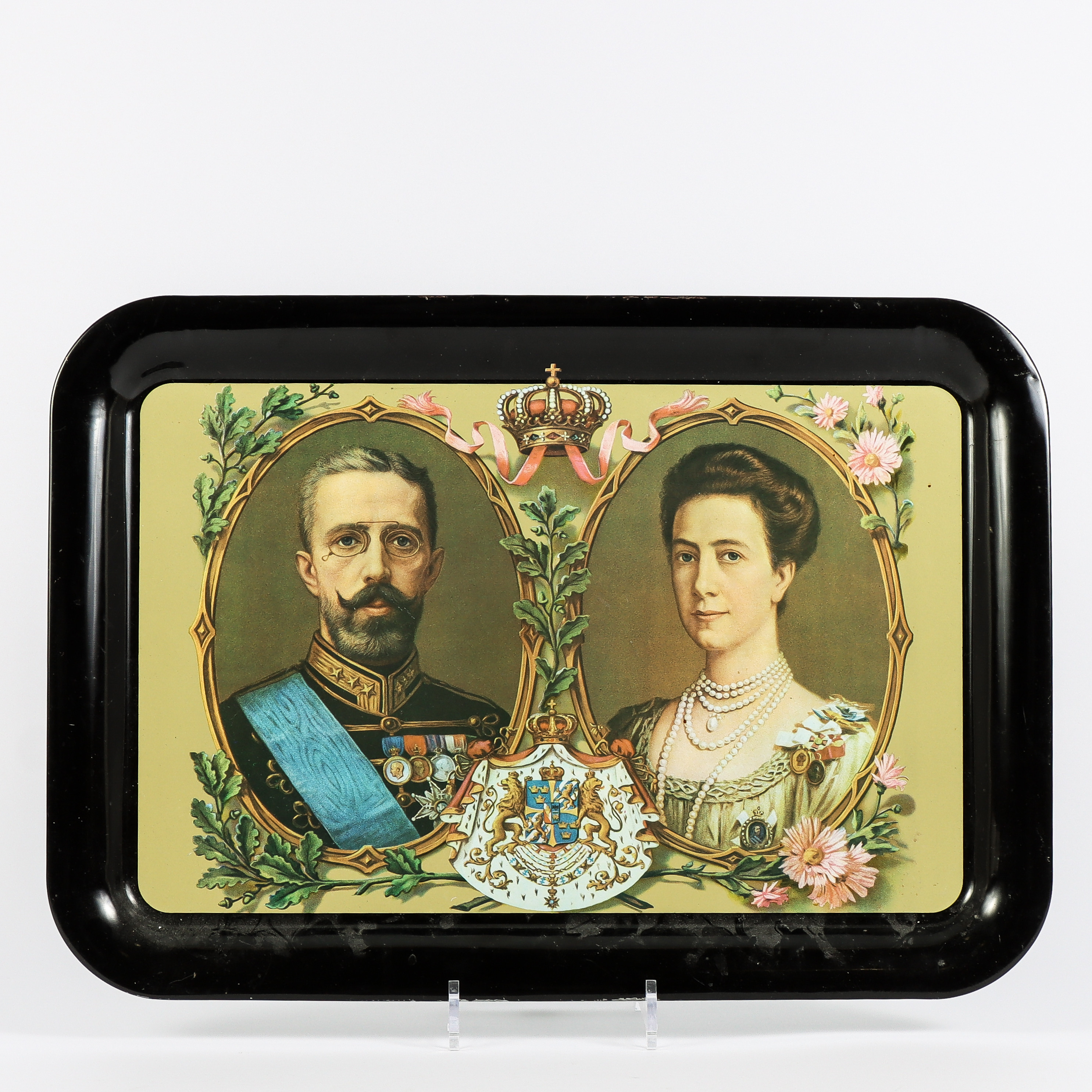BRICKA plåt, Gustav V och Drottning Victoria.