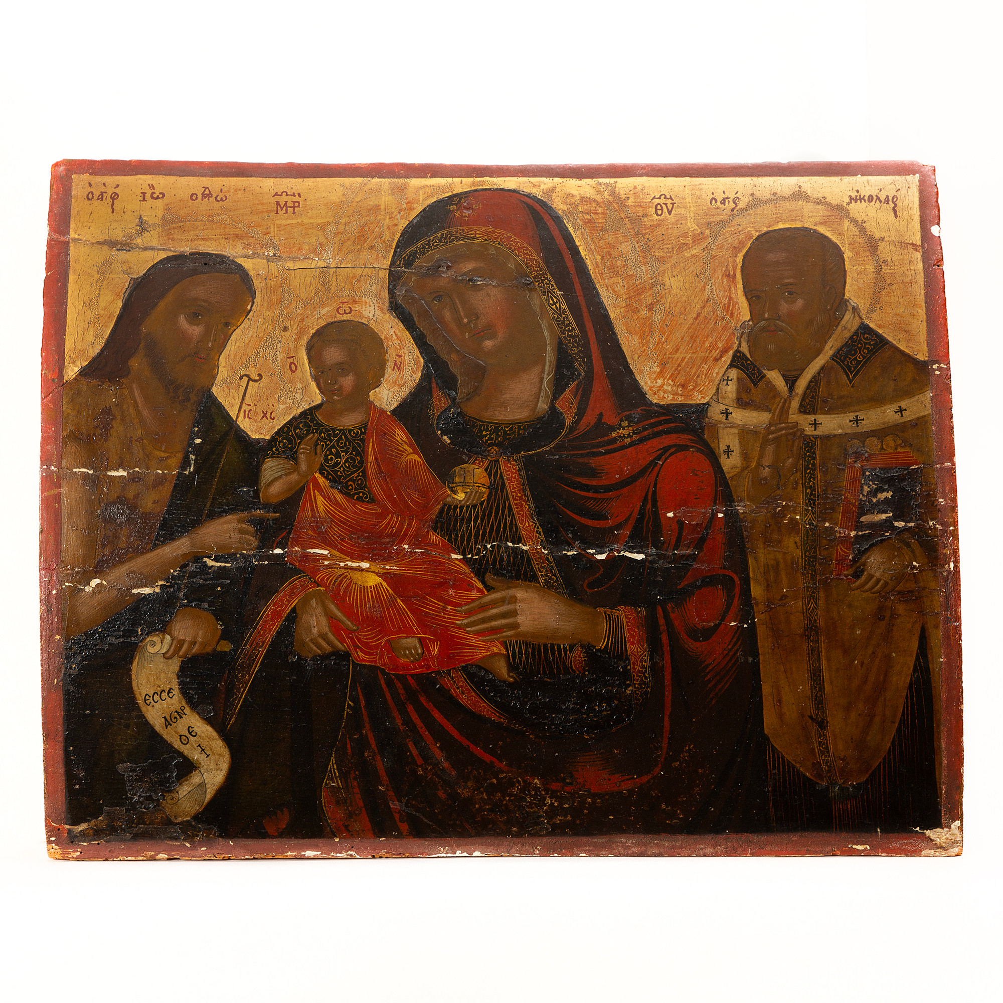 IKON. Grekisk skola, "Tröstens Moder", 1800-tal.