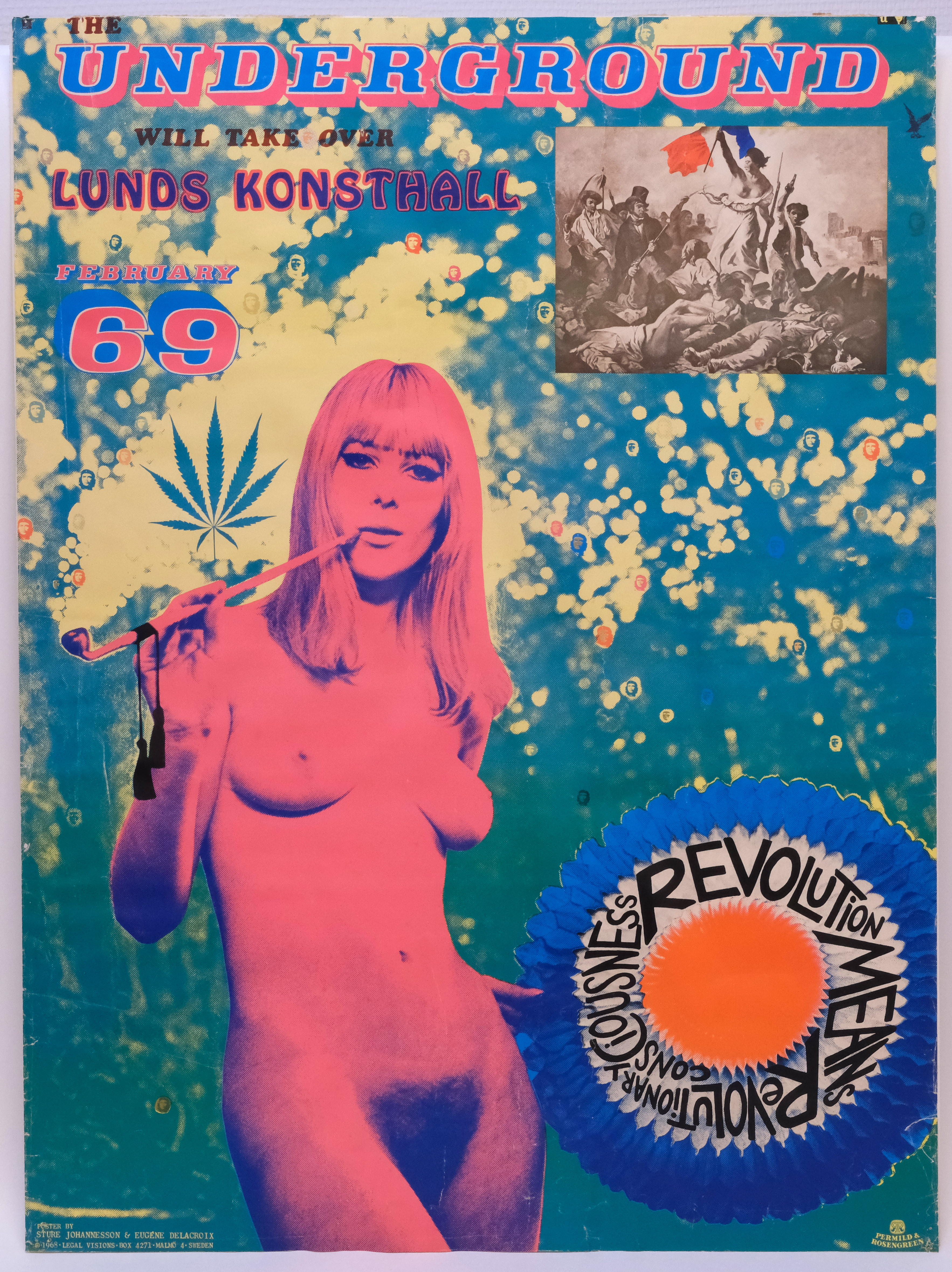 STURE JOHANNESSON & EUGÉNE DELACROIX. AFFISCH, "THE UNDERGROUND WILL TAKE OVER".
