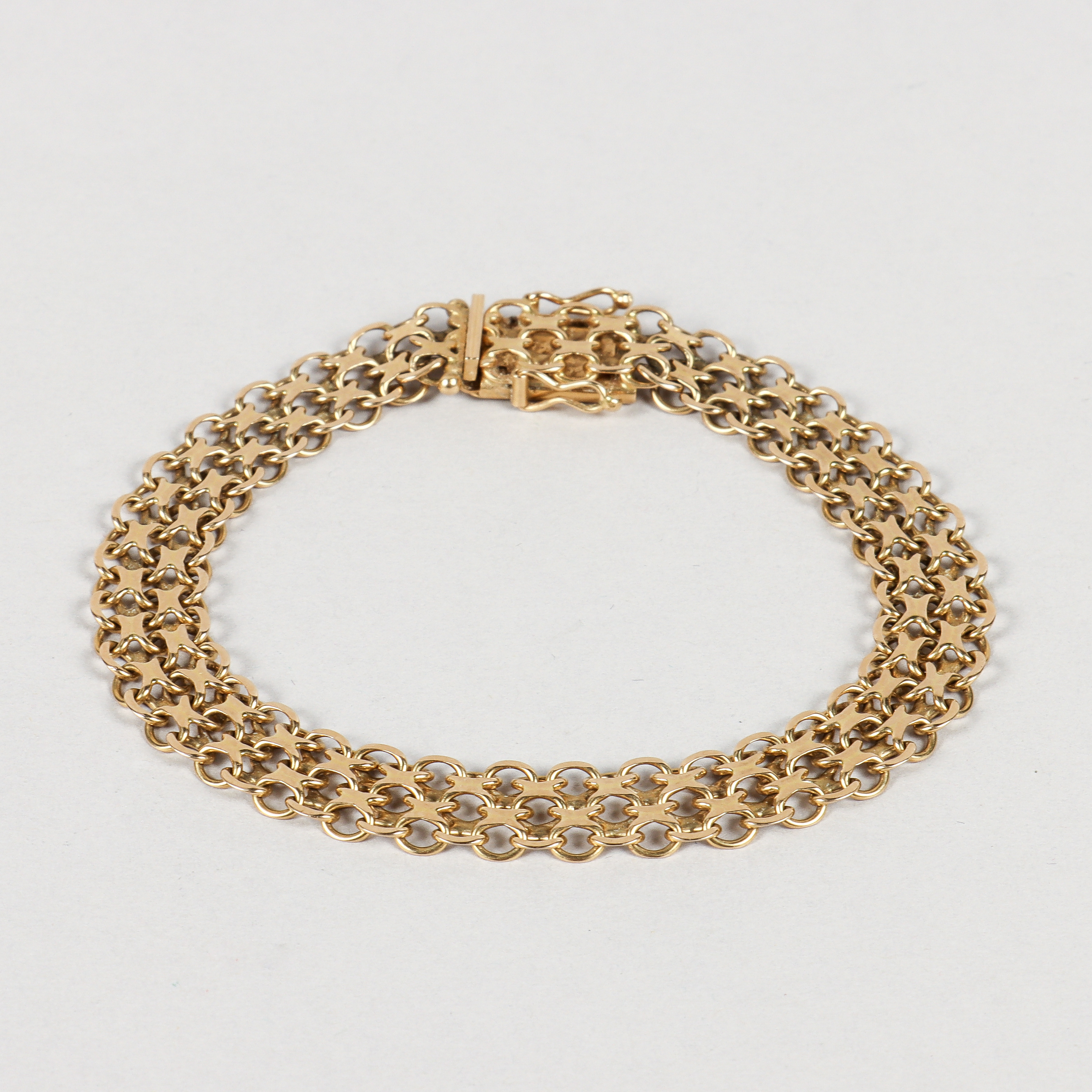 ARMBAND x-länk, 18k guld, Ceson, Göteborg 1965.