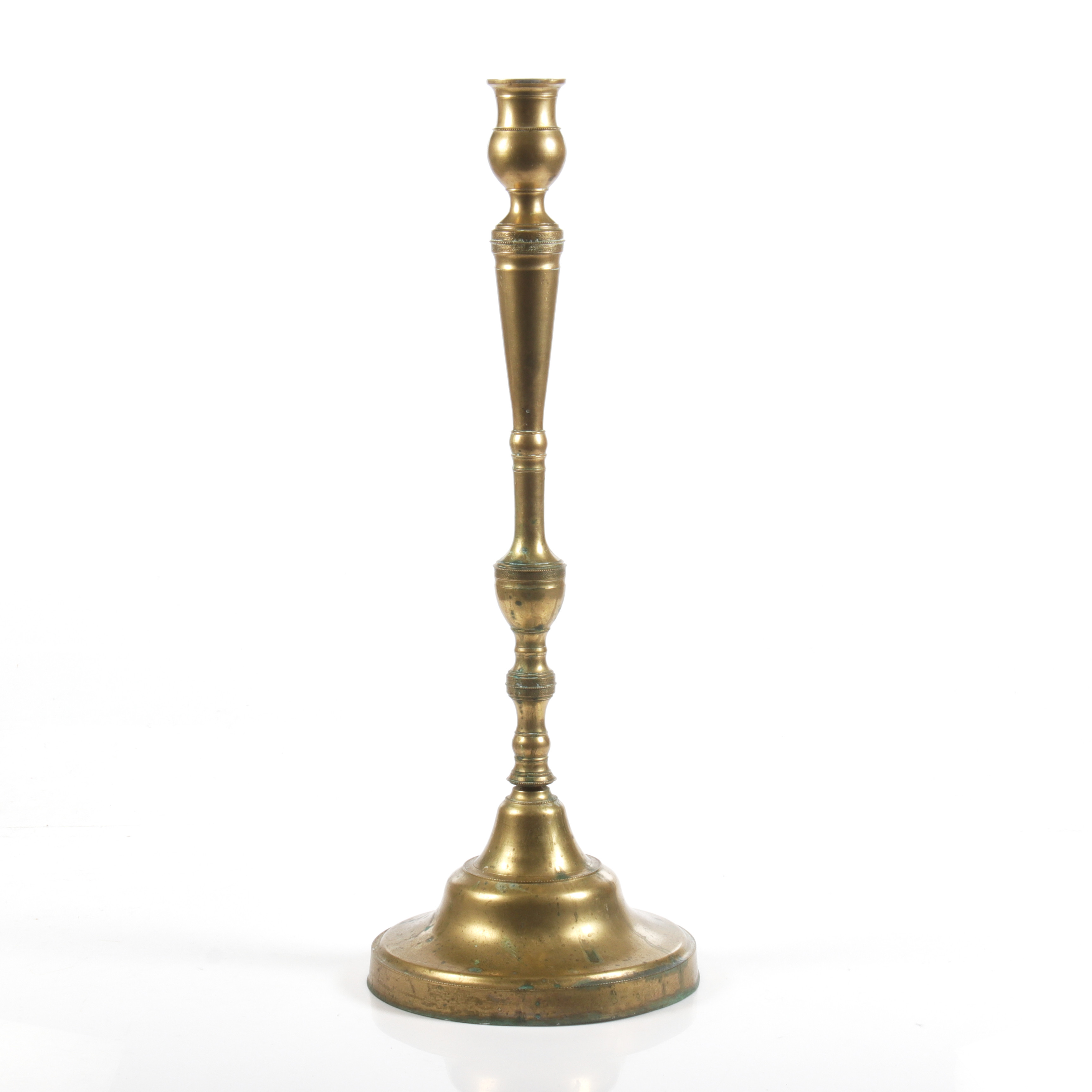 ALTARLJUSSTAKE, empirestil, mässing, 1900-tal.