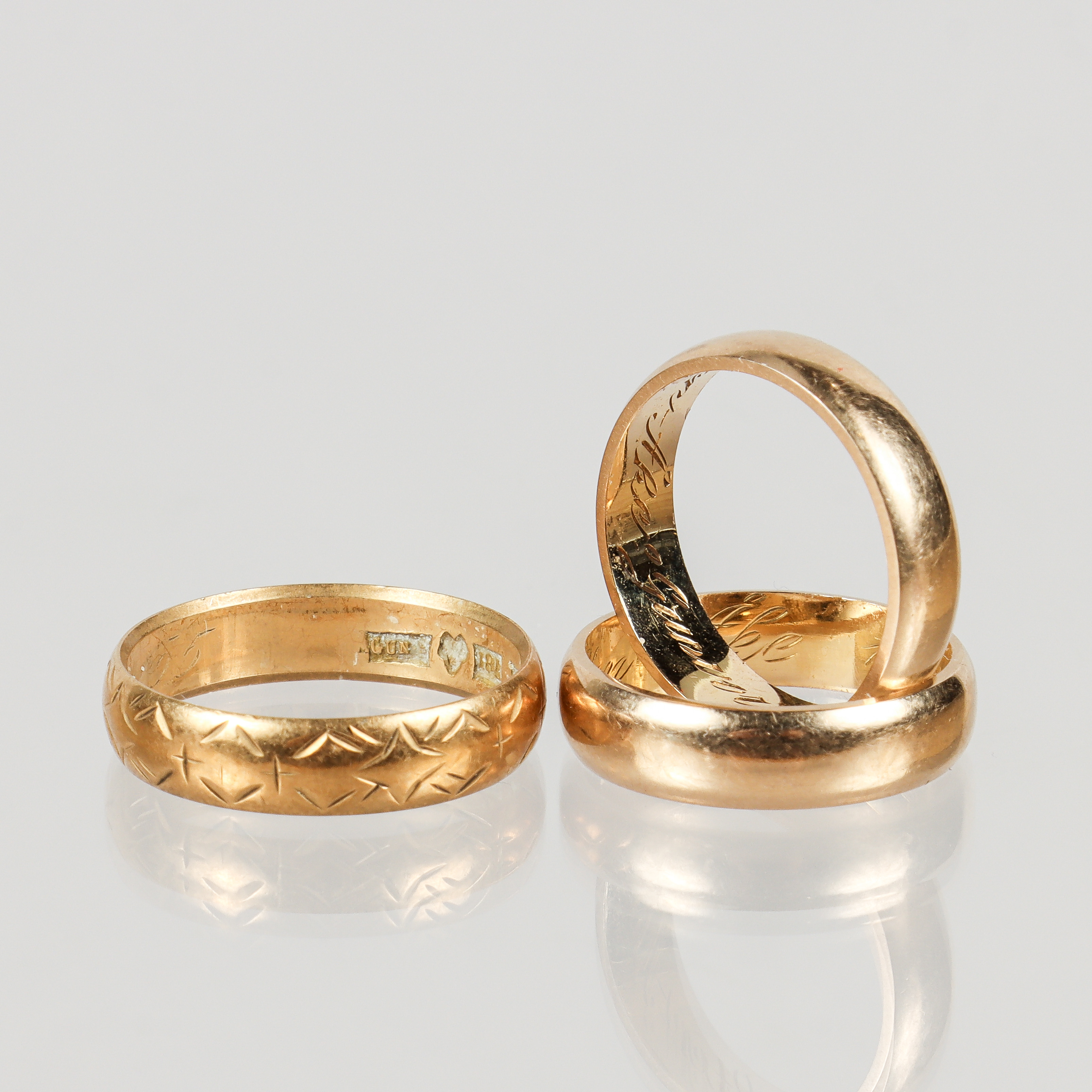 RINGAR 3 stycken 18k guld.