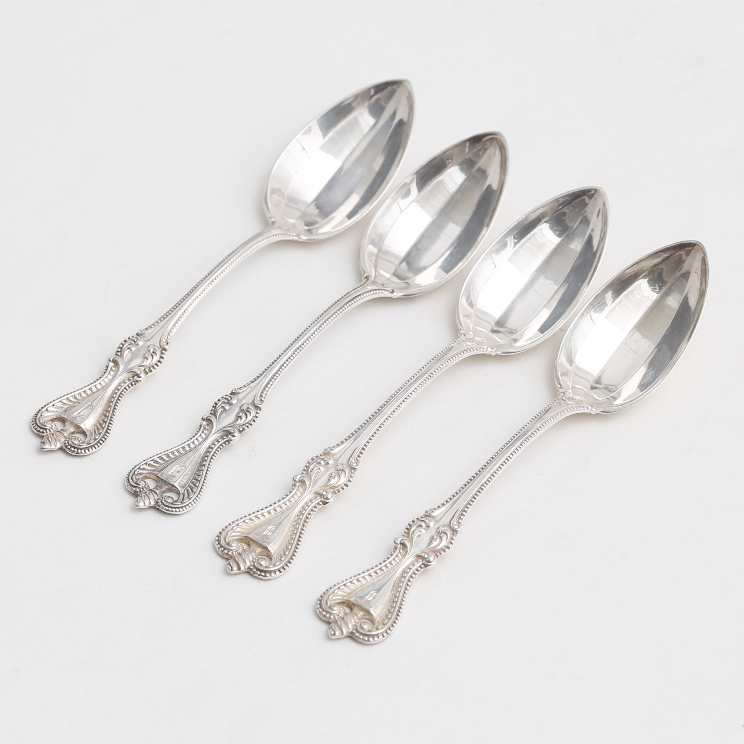 SILVER, kaffeskedar 4 st, sterling 925, Old Colonial, England, vikt 104 gram.