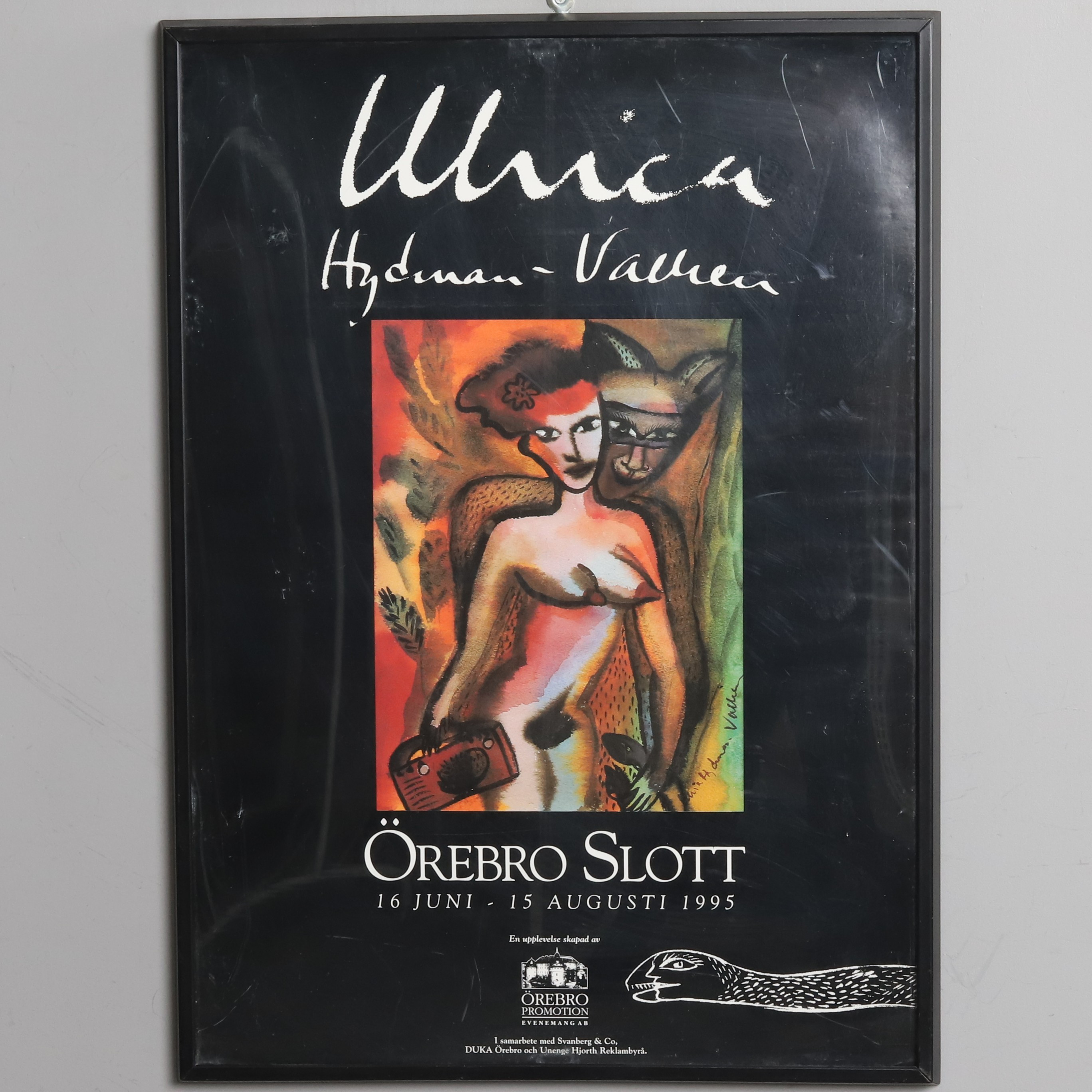 UTSTÄLLNINGSAFFISCH. Rastertryck. Ulrica Hydman-Vallien, 1995.