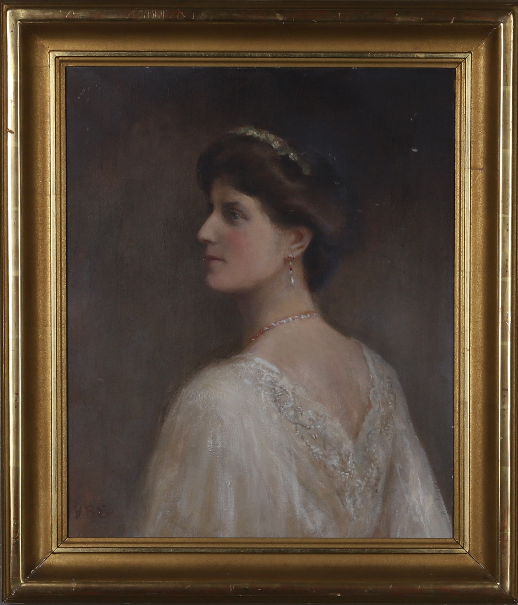 HELENA B BERG. tillskriven, olja på duk, monogramsignerad.