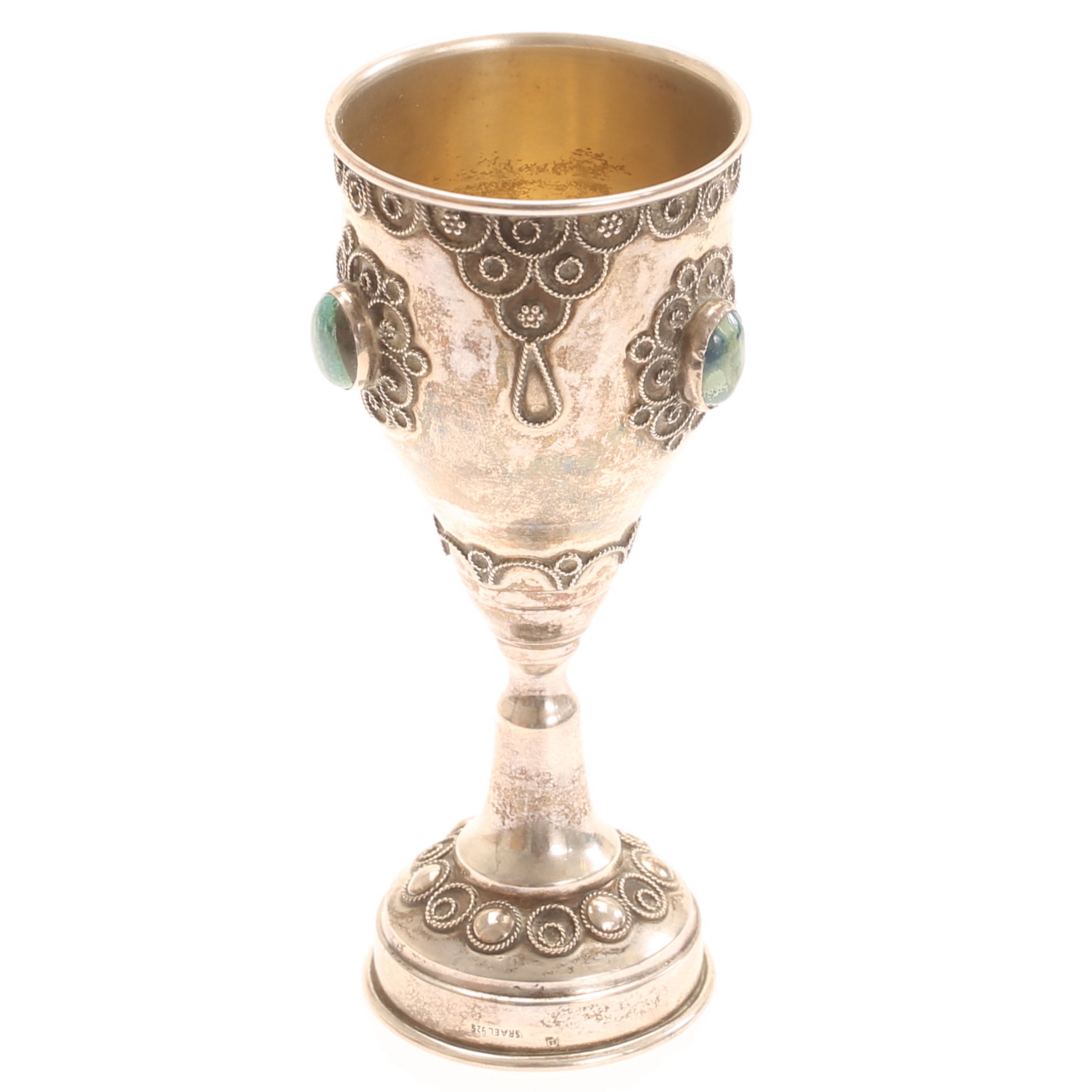 BÄGARE. Sterlingsilver, Israel, 18/1900-tal.