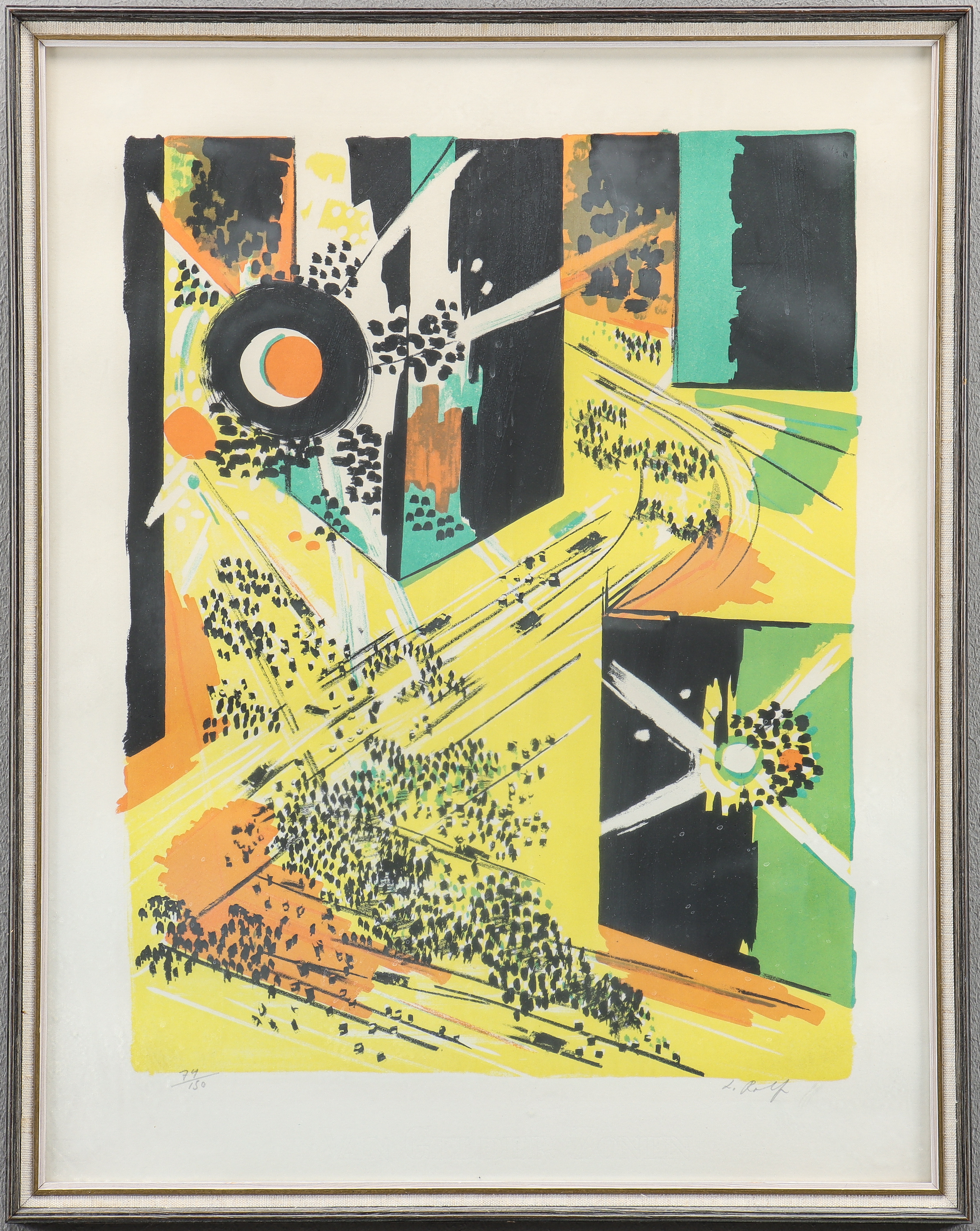 LARS ROLF. Litografi 74/150, signerad.