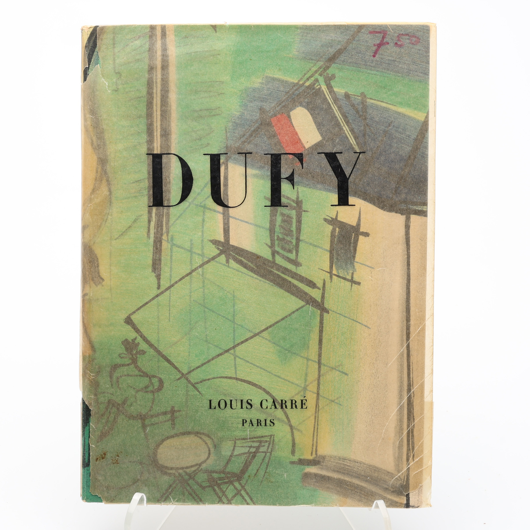 RAOUL DUFY, FRANSK KONSTNÄR, (1877-1953). DUFY - KATALOG FRÅN LOUIS CARRÉ I PARIS 1953 MED TRE ORIGINALLITOGRAFIER I FÄRG TRYCKTA AV BRÖDERNA MOURLOT I PARIS.