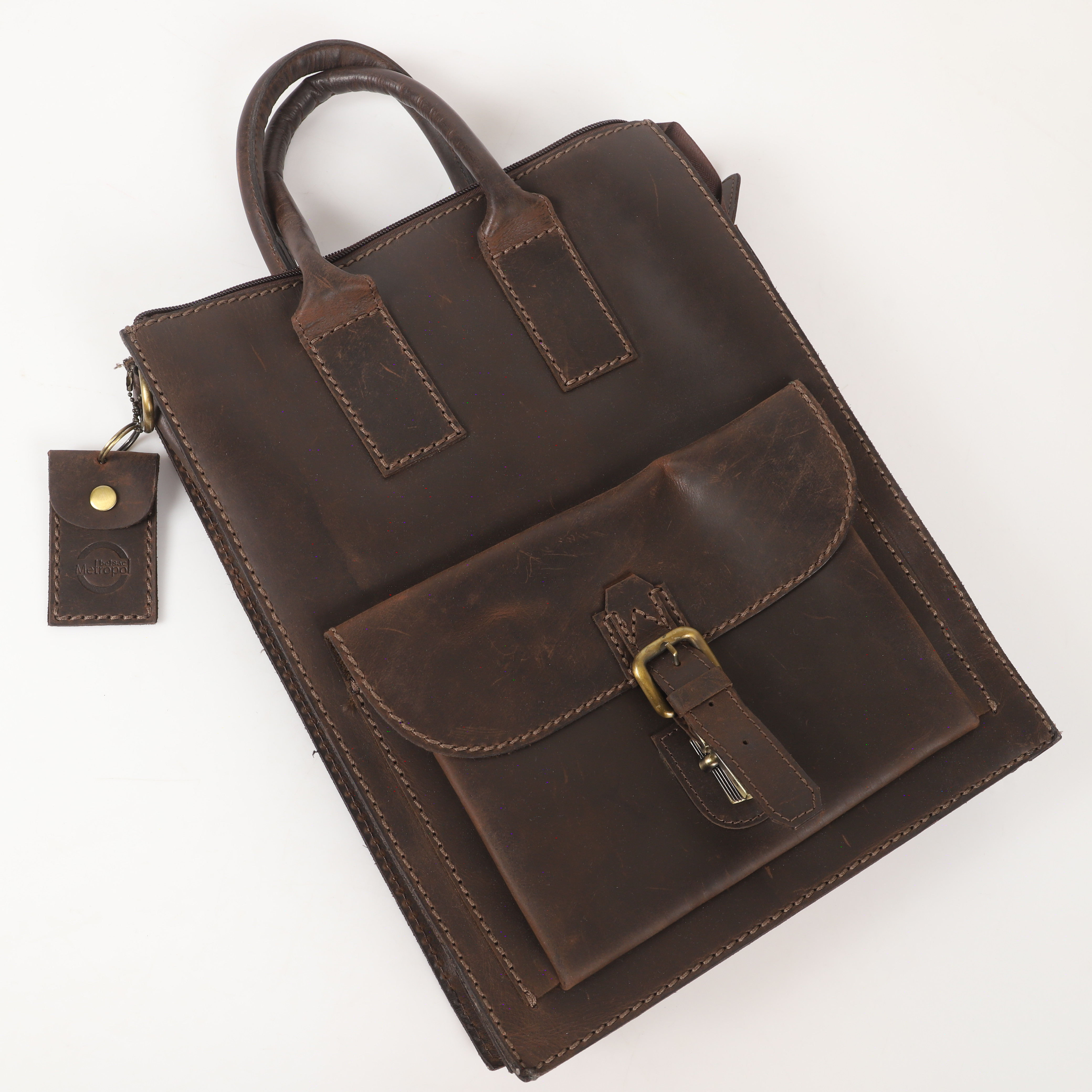LAPTOPVÄSKA, "Metropol", skinn, Belsac, Danmark.
