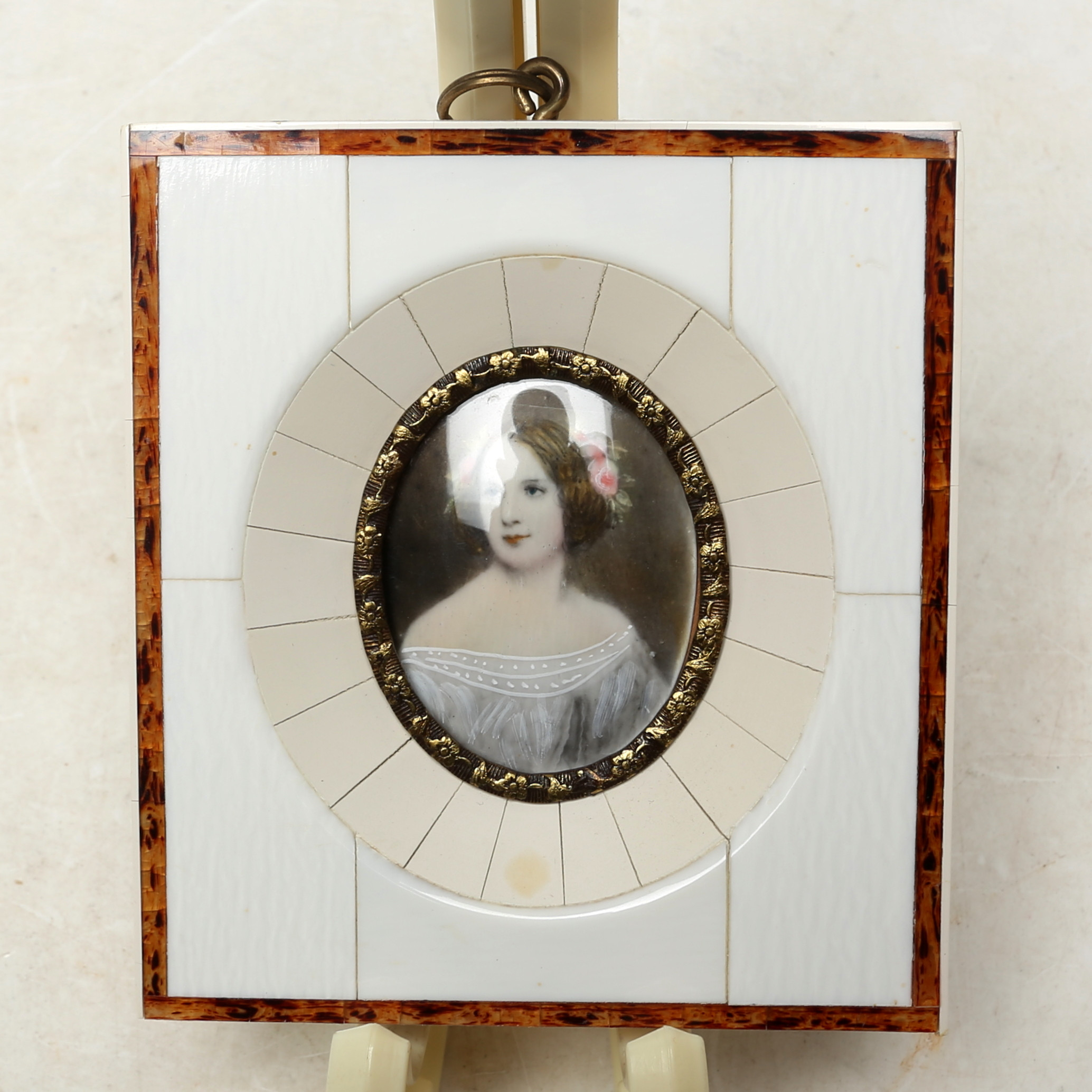 MINIATYRMÅLNING, föreställande Jenny Lindh.