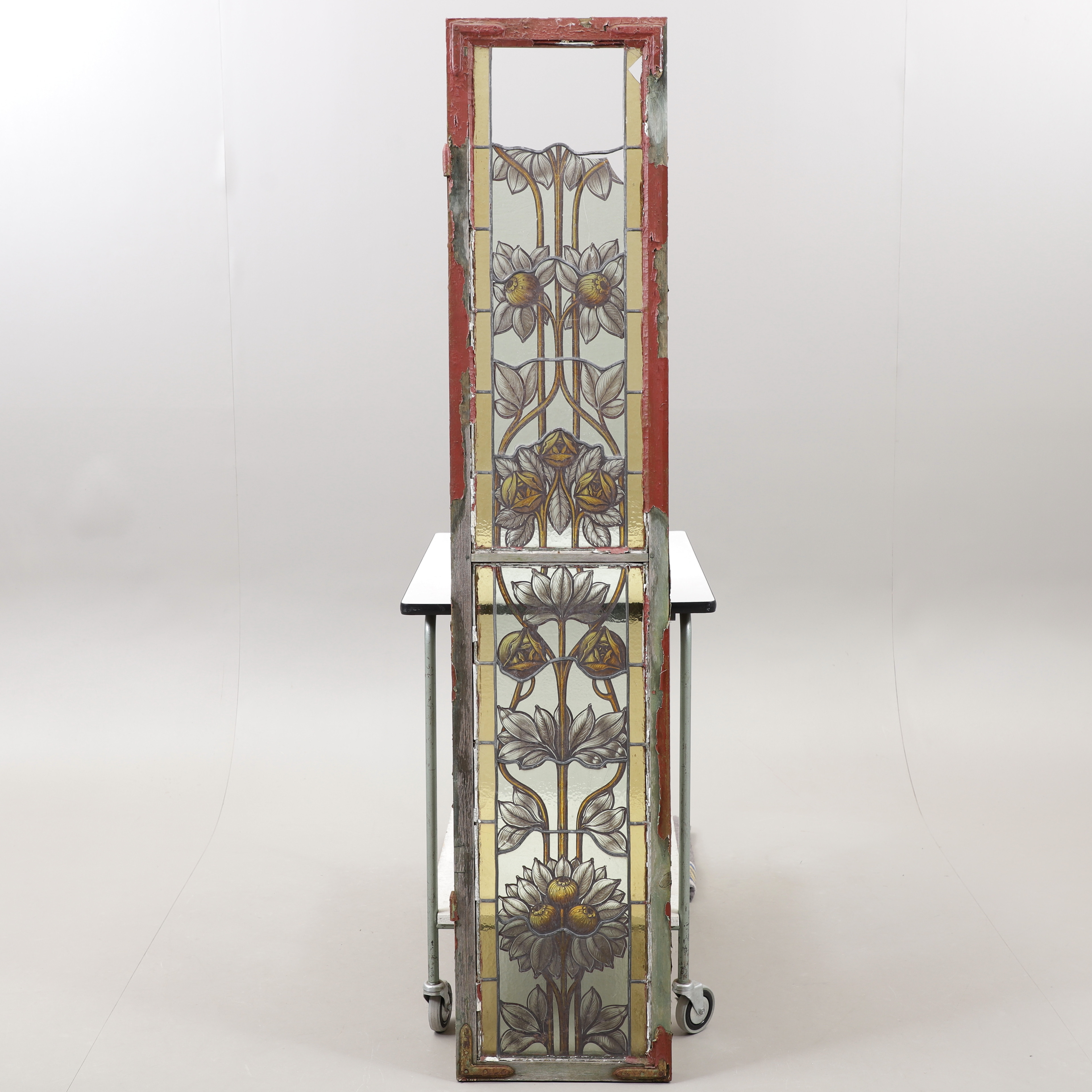 FÖNSTER MED BLYINFATTAT GLAS, jugend, 1900-talets början.