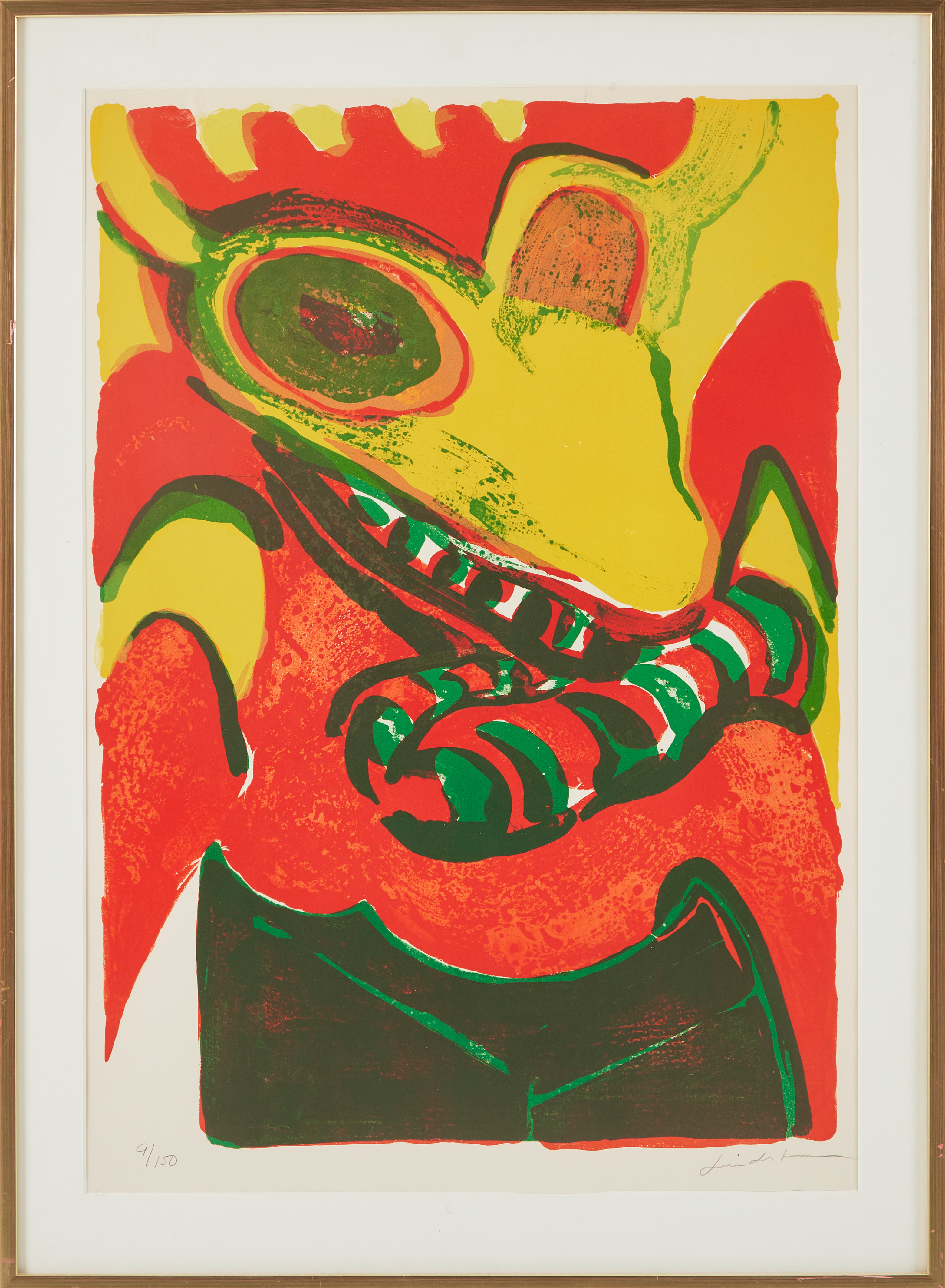 BENGT LINDSTRÖM. Komposition, färglitografi, signerad Lindström, numrerad 9/150.