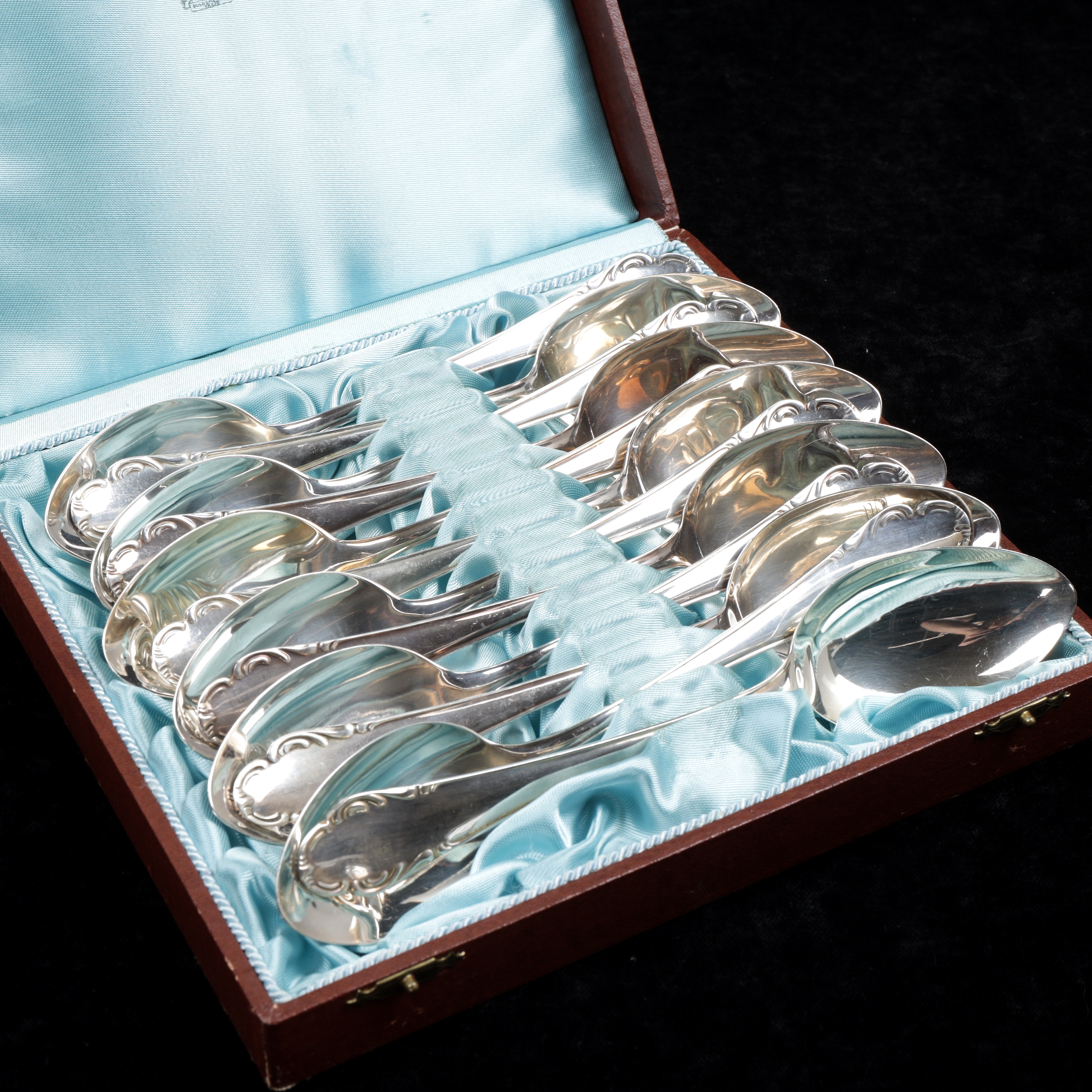 MATSKEDAR, 12 st, silver, "Haga", totalvikt 496 gram.