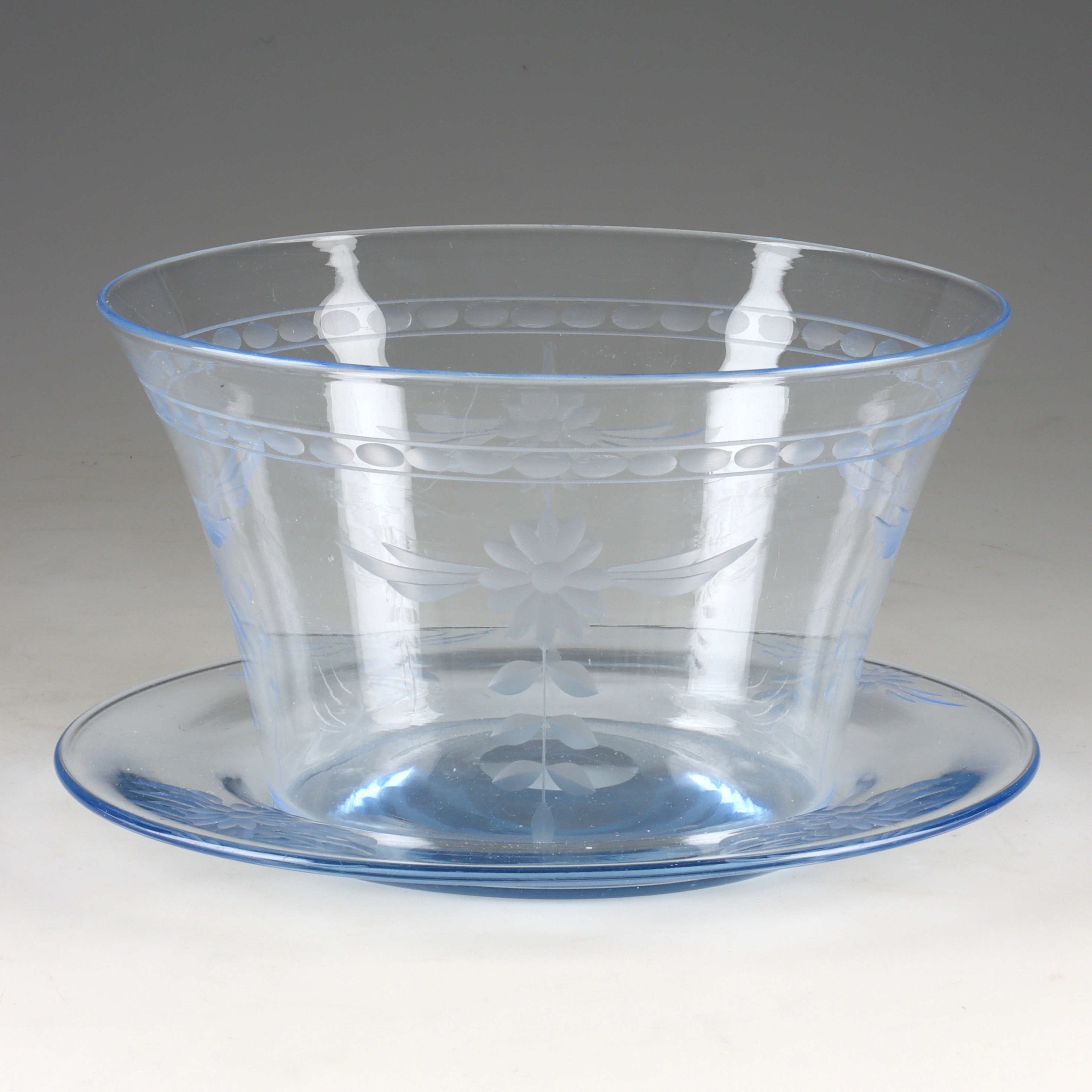 SKÅL med FAT, 2 delar glas, Swedish grace, 1900-talets första hälft.
