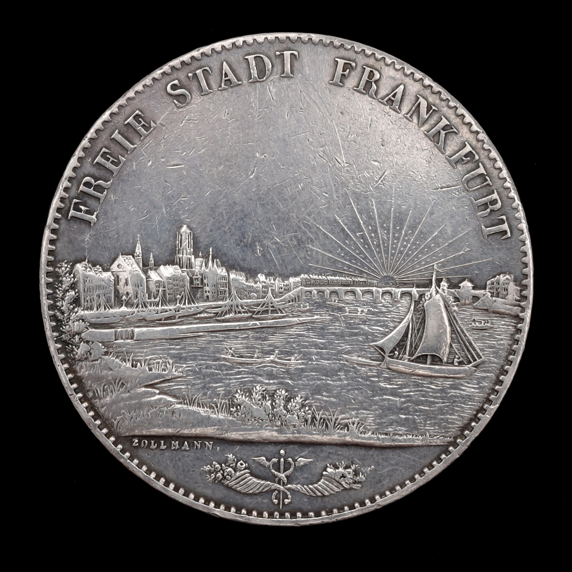 MYNT, silver, 2 thaler, Frankfurt, 1841.