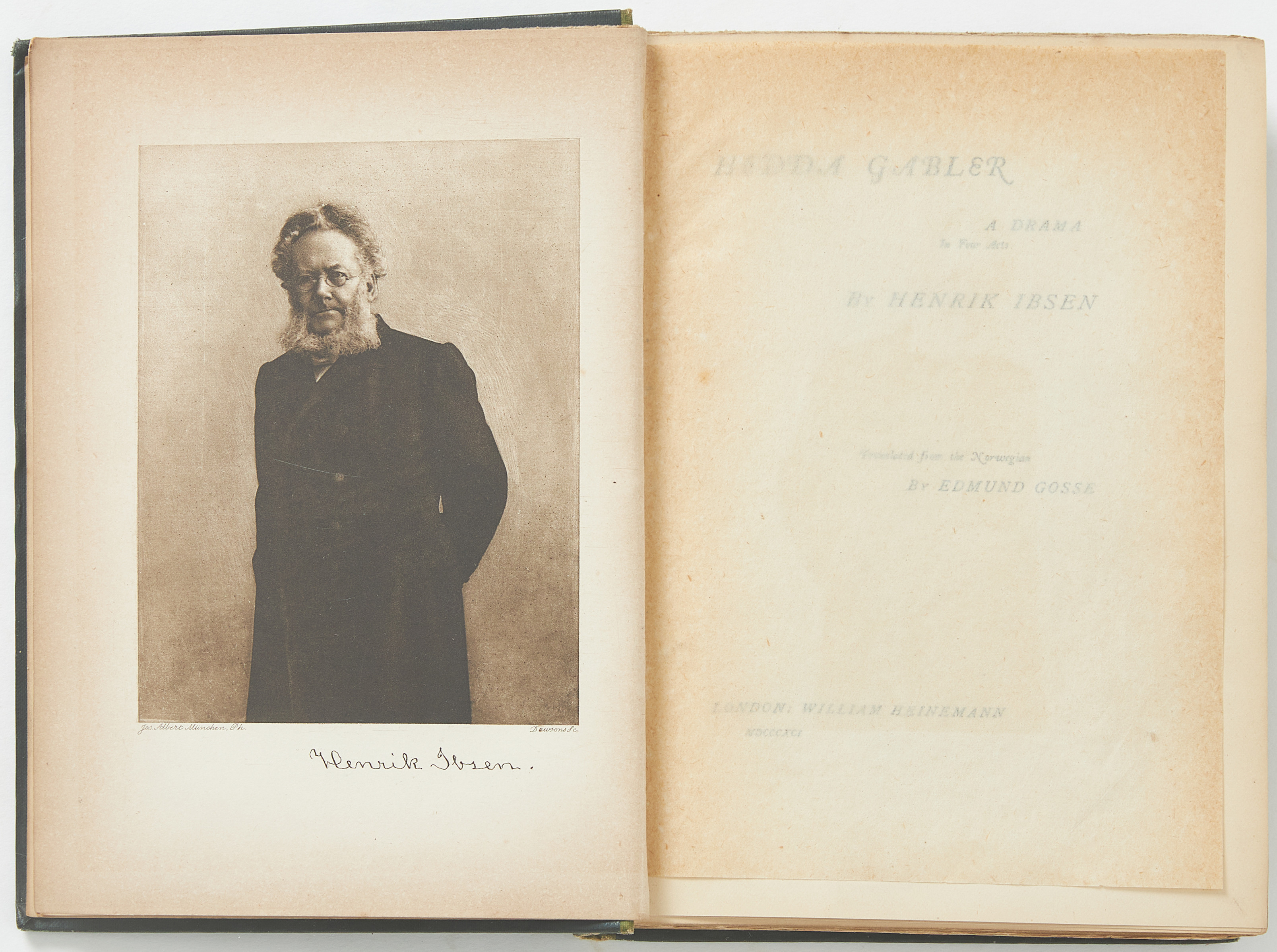 IBSEN'S HEDDA GABLER IN FIRST ENGLISH EDITION, 1891.