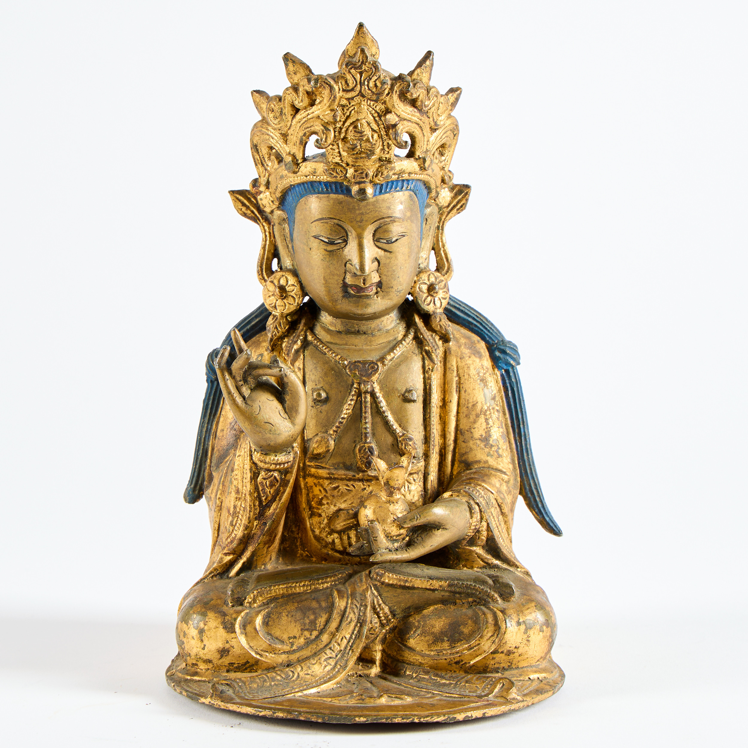 A Gilt Bronze Figure Of Bodhisattva Avalokitesvara.