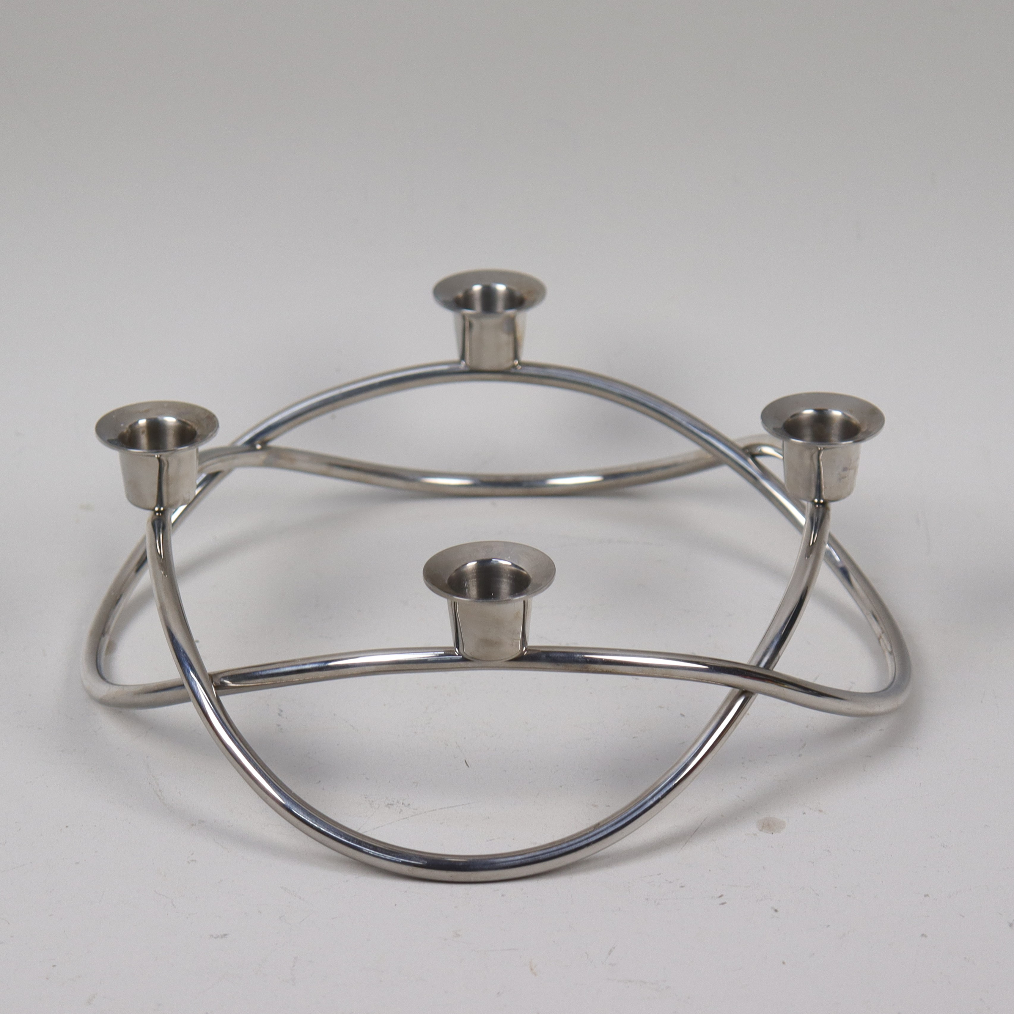 MARIA BERNTSEN. för Georg Jensen, "Season", kandelaber i stål, 4 ljushållare, Danmark.