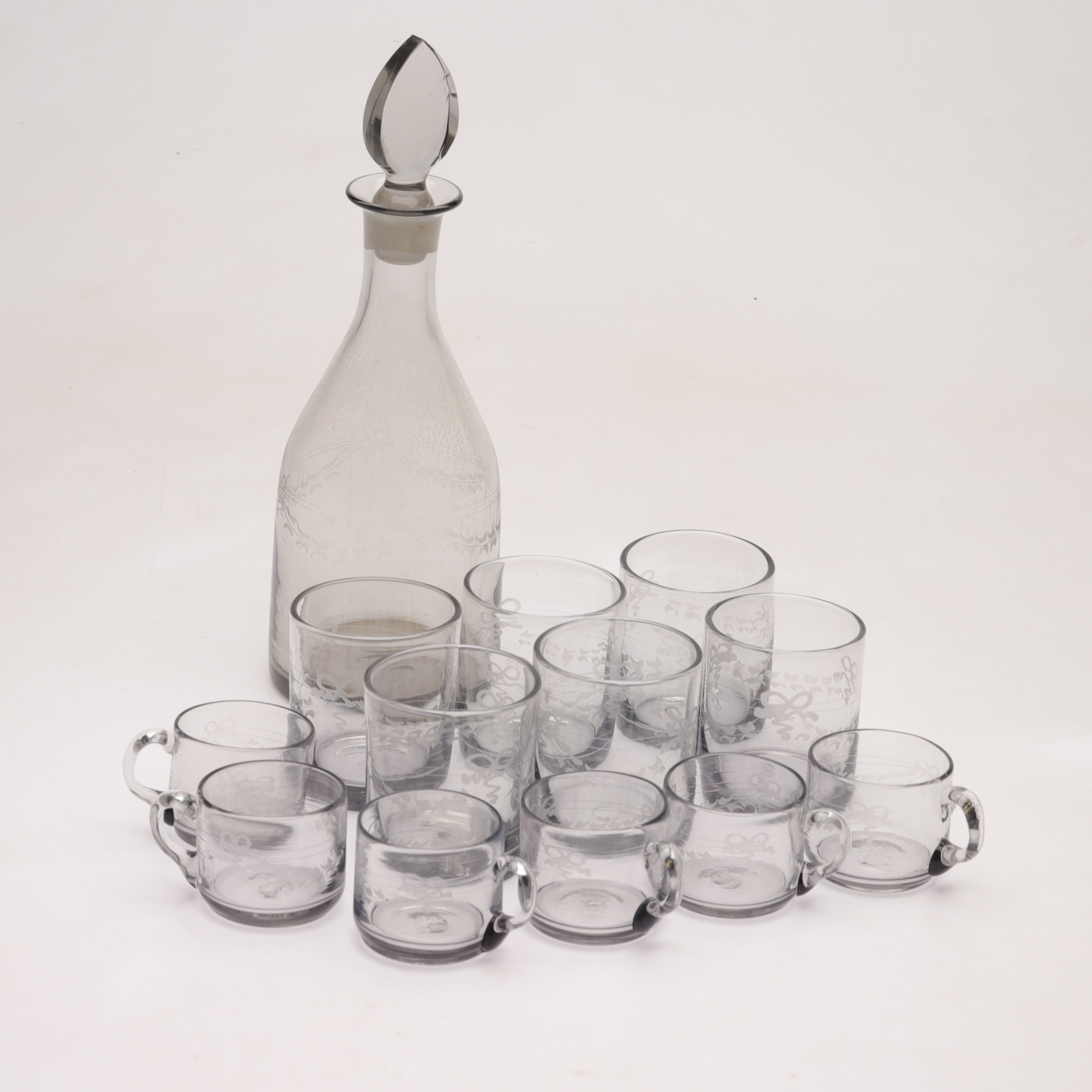 GLASSERVISDELAR, 13 st, "Antik", Reijmyre, 1900-tal.