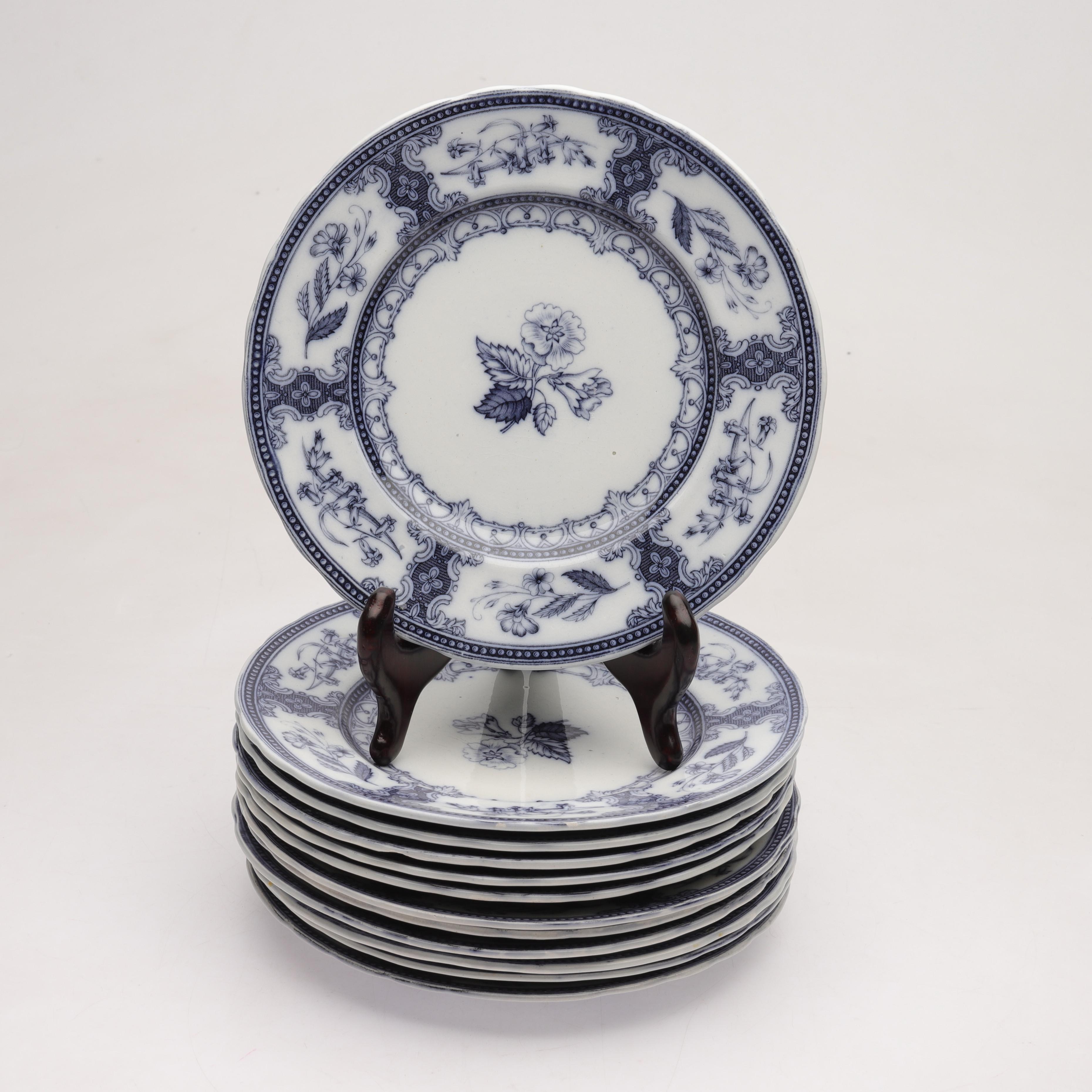 TALLRIKAR, 12 st, flintgods, "Speranza", Rörstrand, Sverige, 18-/1900-tal.